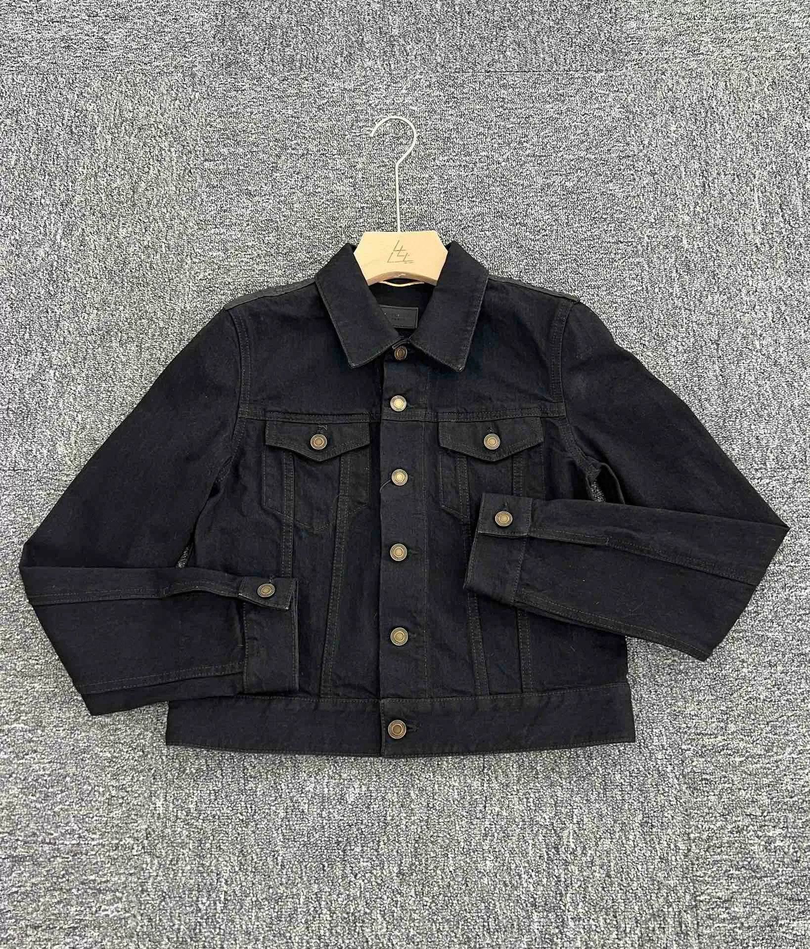 Saint Laurent Paris YSL Classic Black Denim Jacket Size M / US 6-8 / IT 42-44 - 4 Thumbnail