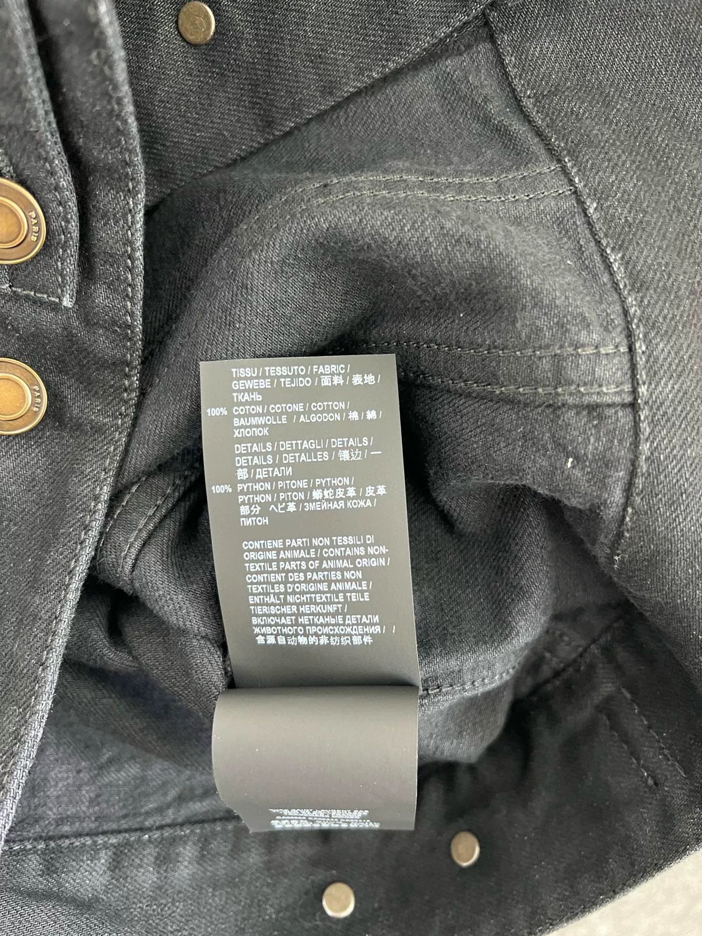 Saint Laurent Paris YSL Classic Black Denim Jacket Size M / US 6-8 / IT 42-44 - 6 Thumbnail