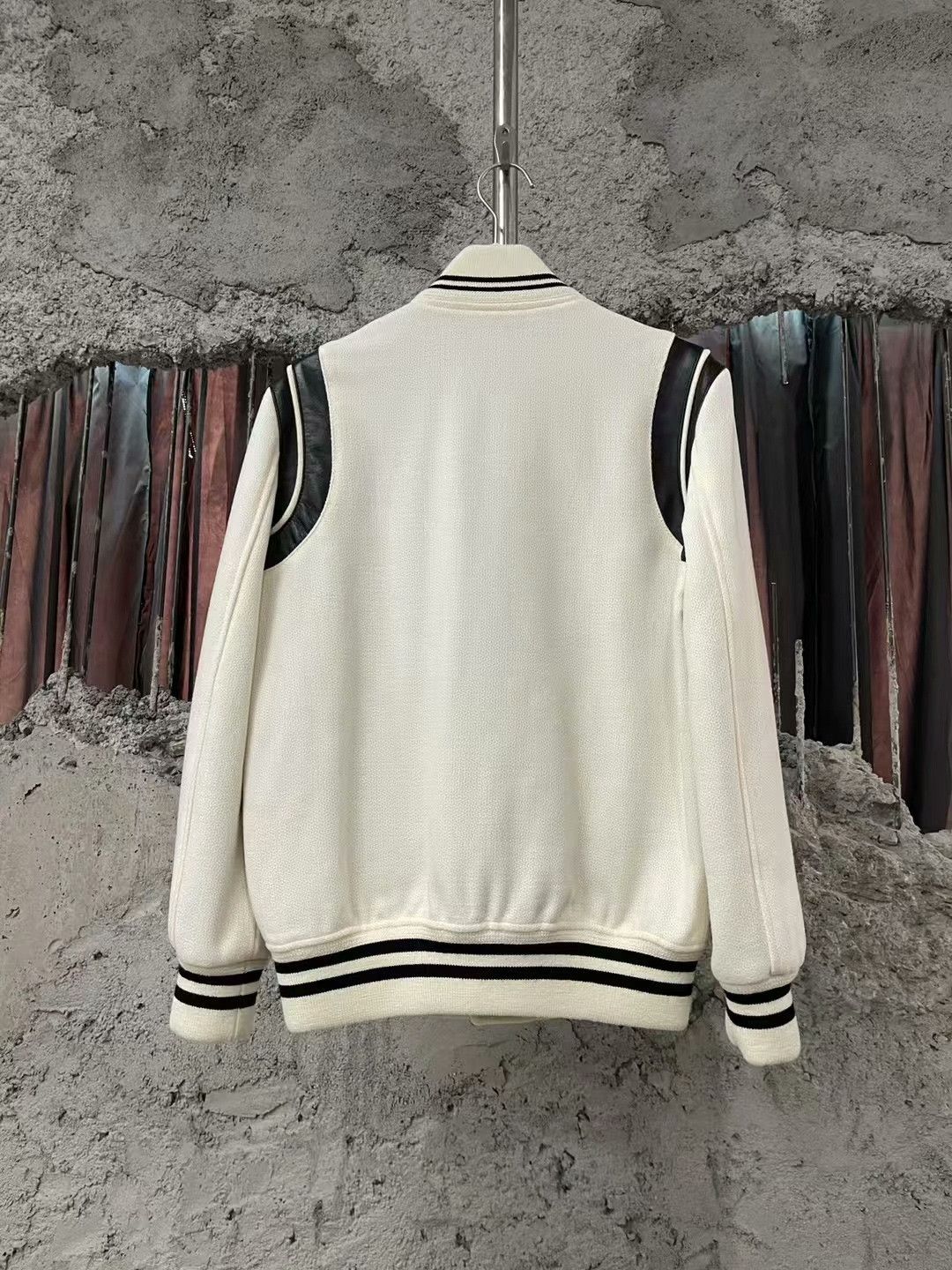 Saint Laurent Paris Saint Laurent White Baseball Jacket Size US XS / EU 42 / 0 - 2 Thumbnail