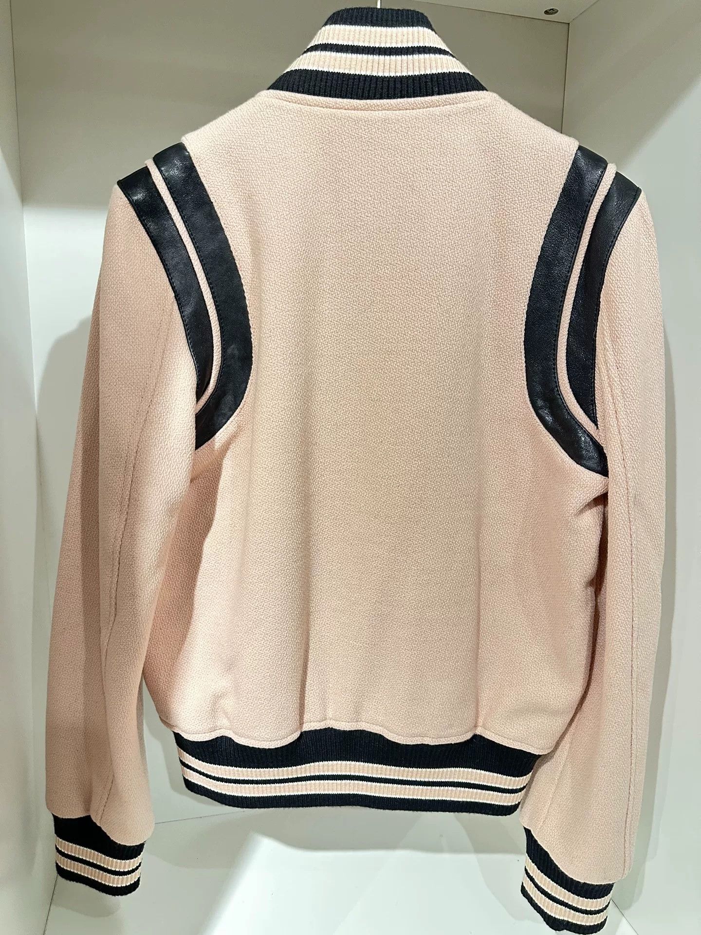 Saint Laurent Paris Saint Laurent Pink Baseball Jacket Size XS / US 0-2 / IT 36-38 - 2 Thumbnail