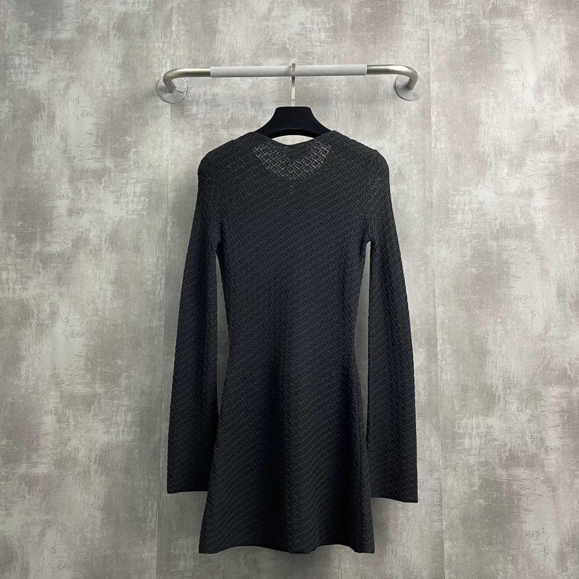 Saint Laurent Paris Saint Laurent 25 New Black Long-Sleeve Knit Dress Size XS / US 0-2 / IT 36-38 - 3 Thumbnail