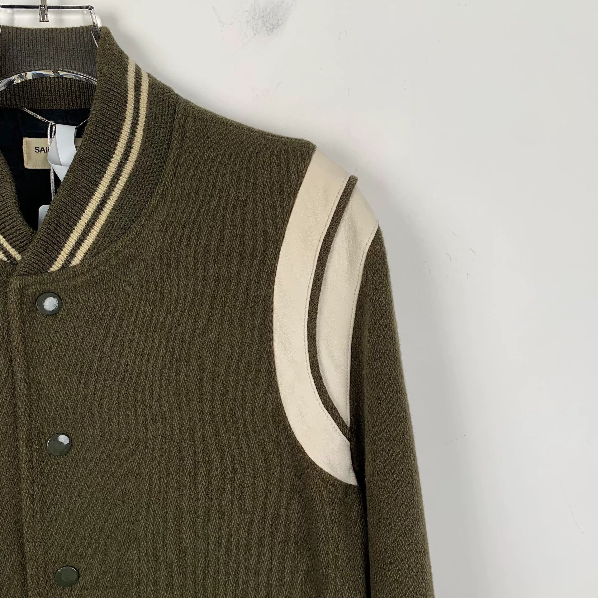 Saint Laurent Paris Saint Laurent Green Varsity Jacket Size US S / EU 44-46 / 1 - 3 Thumbnail