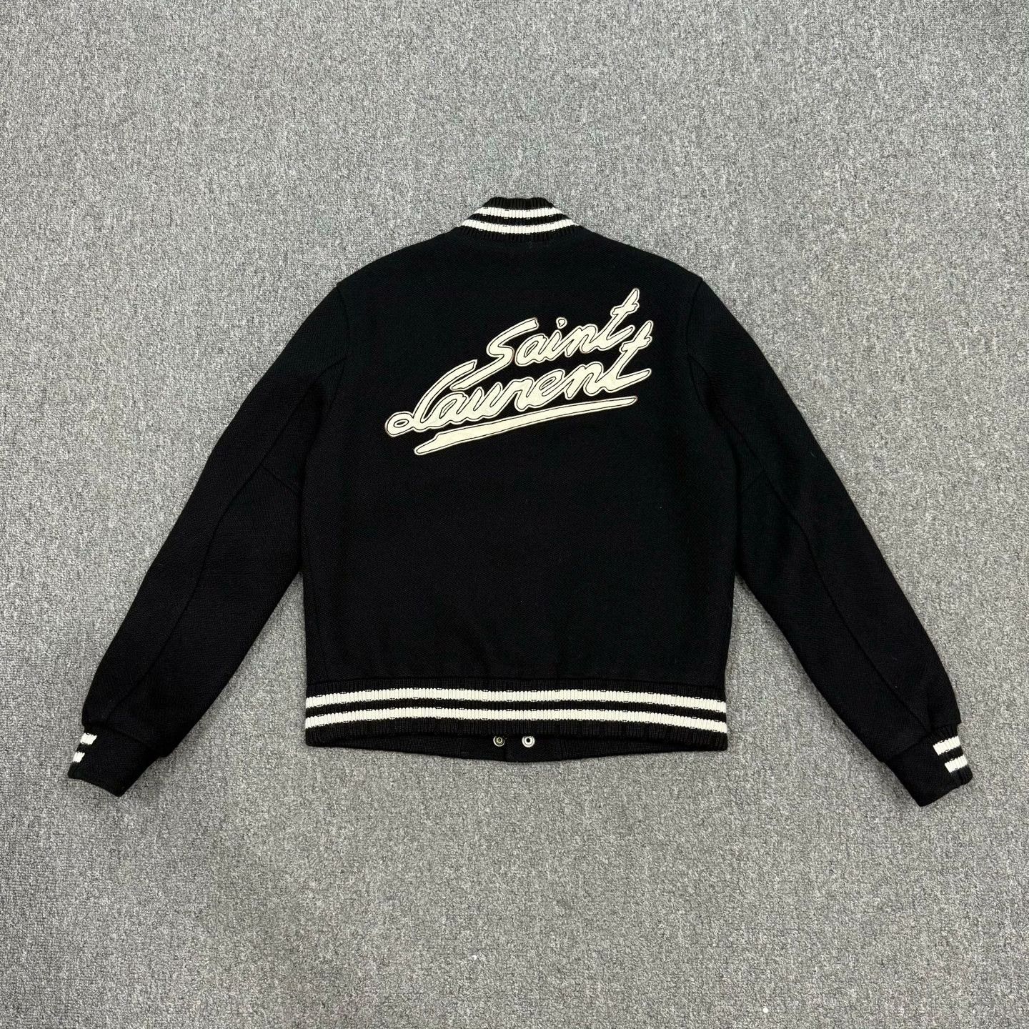 Saint Laurent Paris Saint Laurent Black Baseball Jacket Size US S / EU 44-46 / 1 - 2 Thumbnail