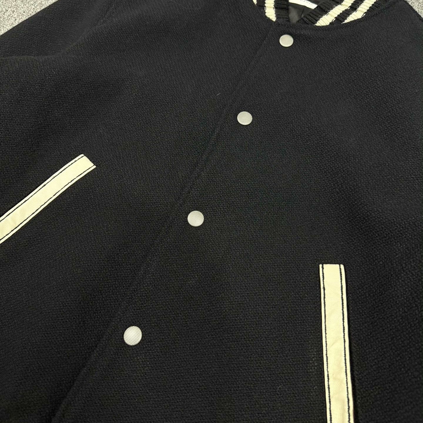 Saint Laurent Paris Saint Laurent Black Baseball Jacket Size US S / EU 44-46 / 1 - 3 Thumbnail