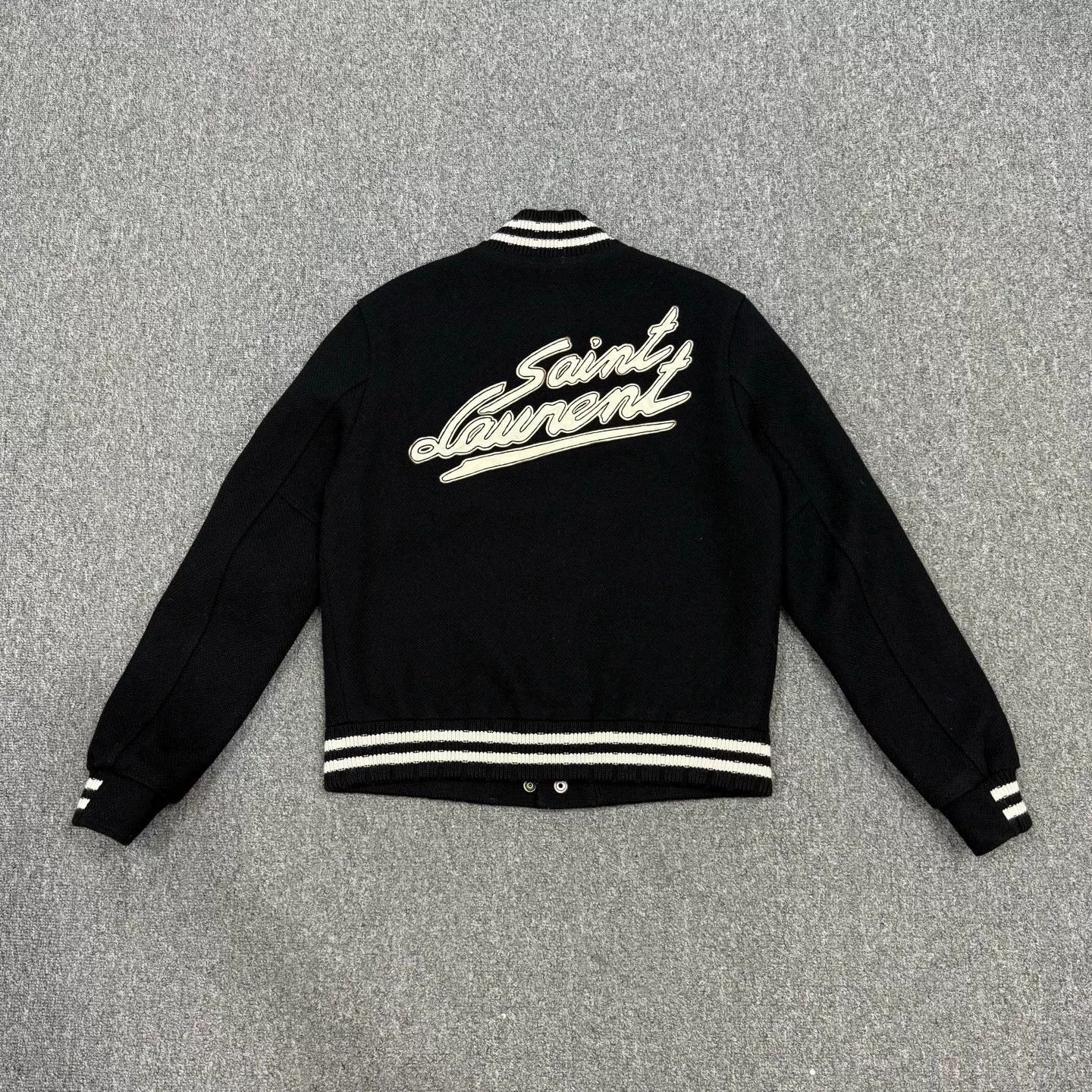 Saint Laurent Paris Saint Laurent Black Baseball Jacket Size US S / EU 44-46 / 1 - 2 Thumbnail