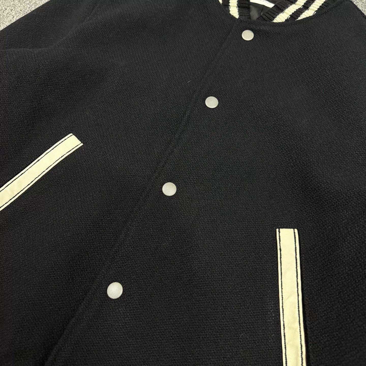 Saint Laurent Paris Saint Laurent Black Baseball Jacket Size US S / EU 44-46 / 1 - 3 Thumbnail