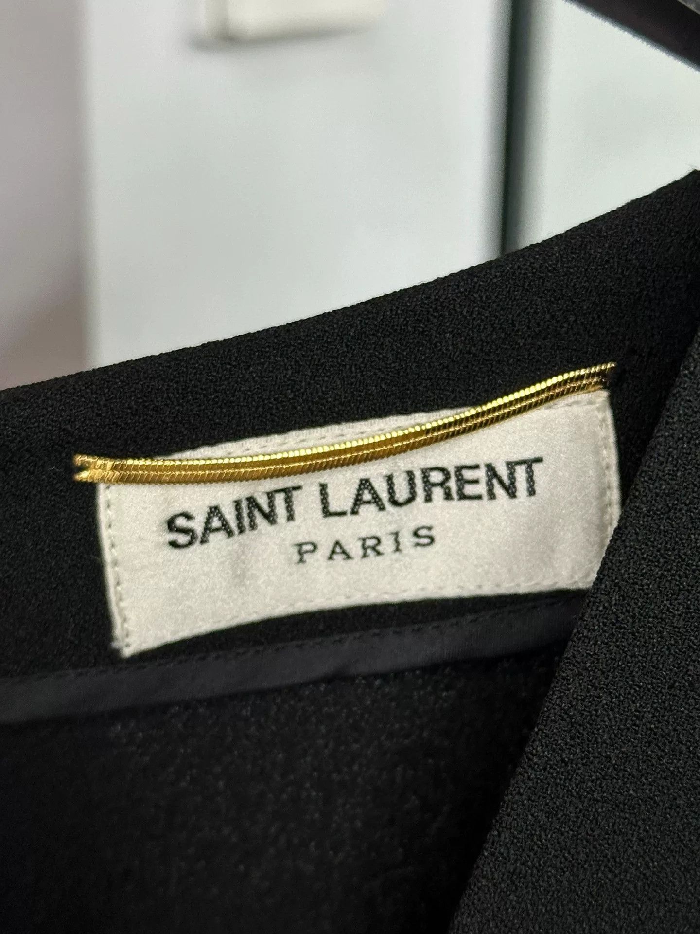Saint Laurent Paris Saint Laurent Black Gold Sequin Bow Jumpsuit Size 40" / US 18 - 4 Thumbnail