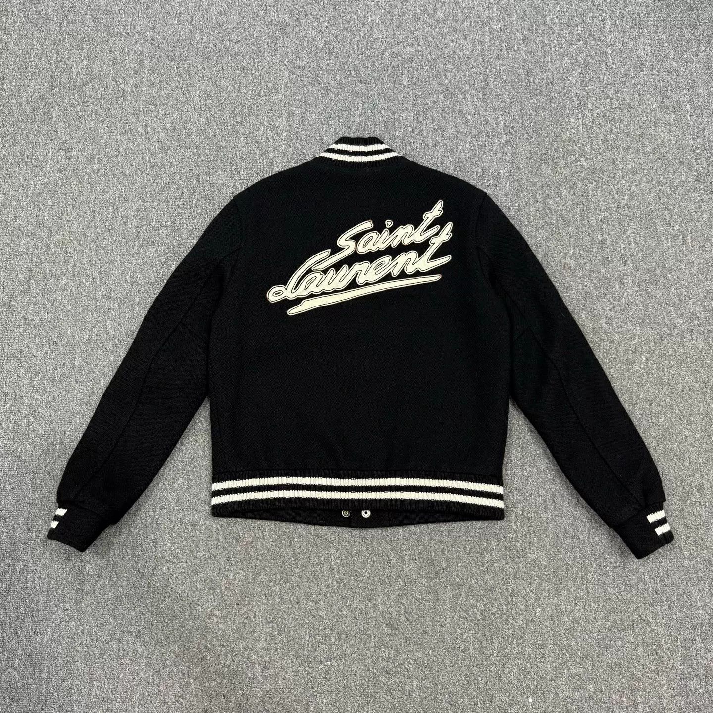 Saint Laurent Paris Saint Laurent Black Baseball Jacket Size US S / EU 44-46 / 1 - 2 Thumbnail