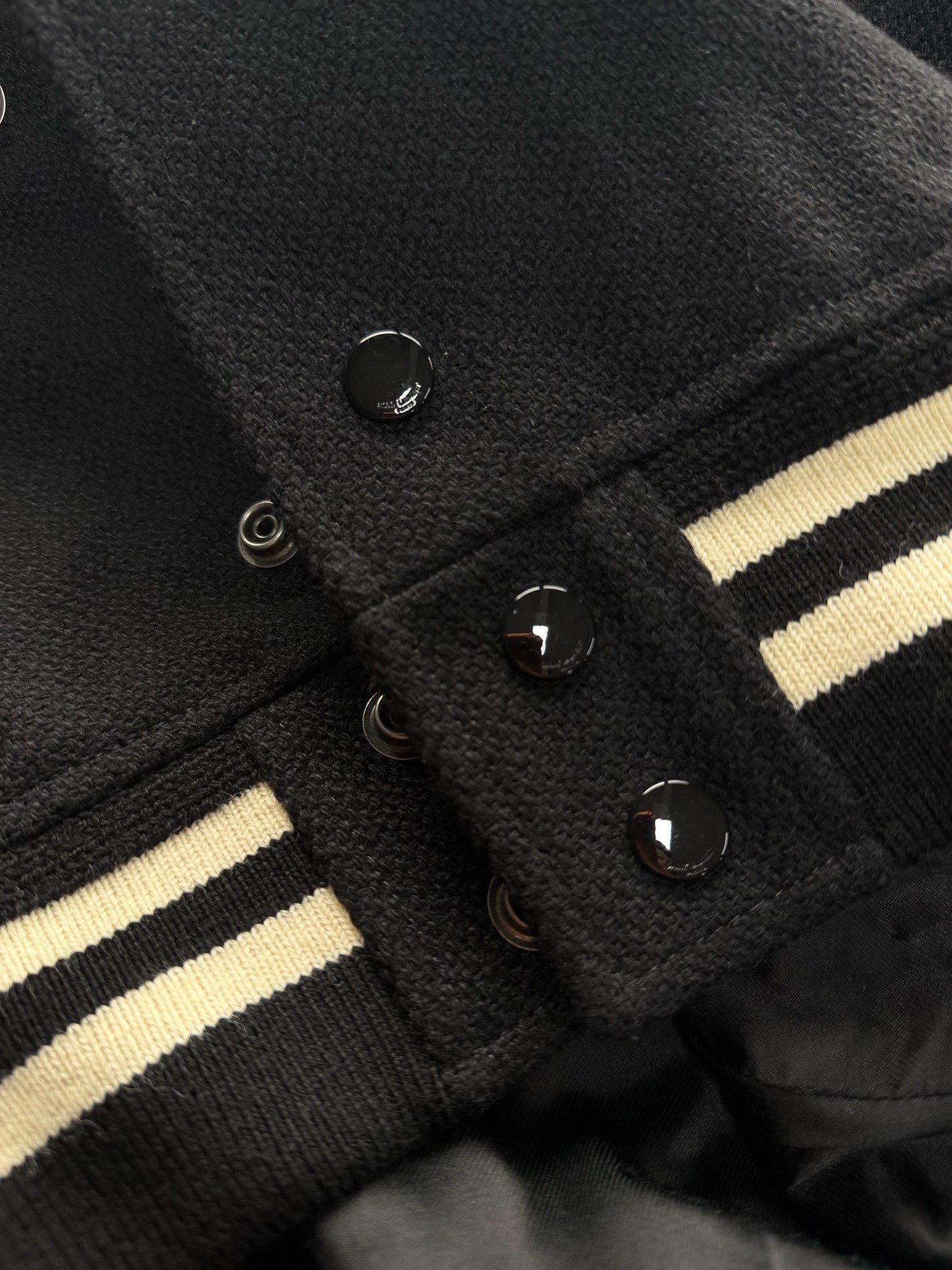 Saint Laurent Paris Saint Laurent Black White Varsity Jacket Size US L / EU 52-54 / 3 - 7 Thumbnail