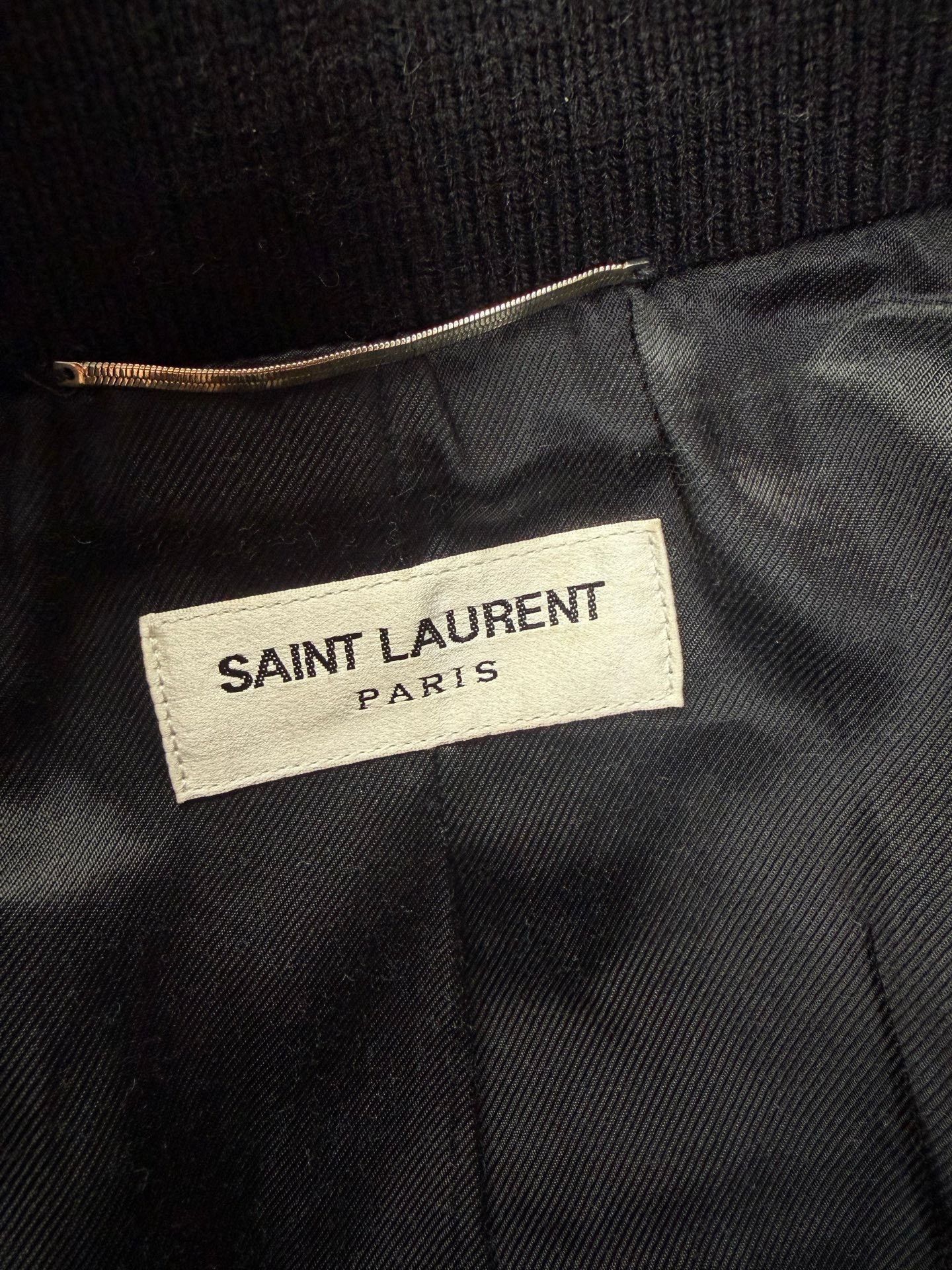 Saint Laurent Paris Saint Laurent Black White Varsity Jacket Size US L / EU 52-54 / 3 - 3 Thumbnail