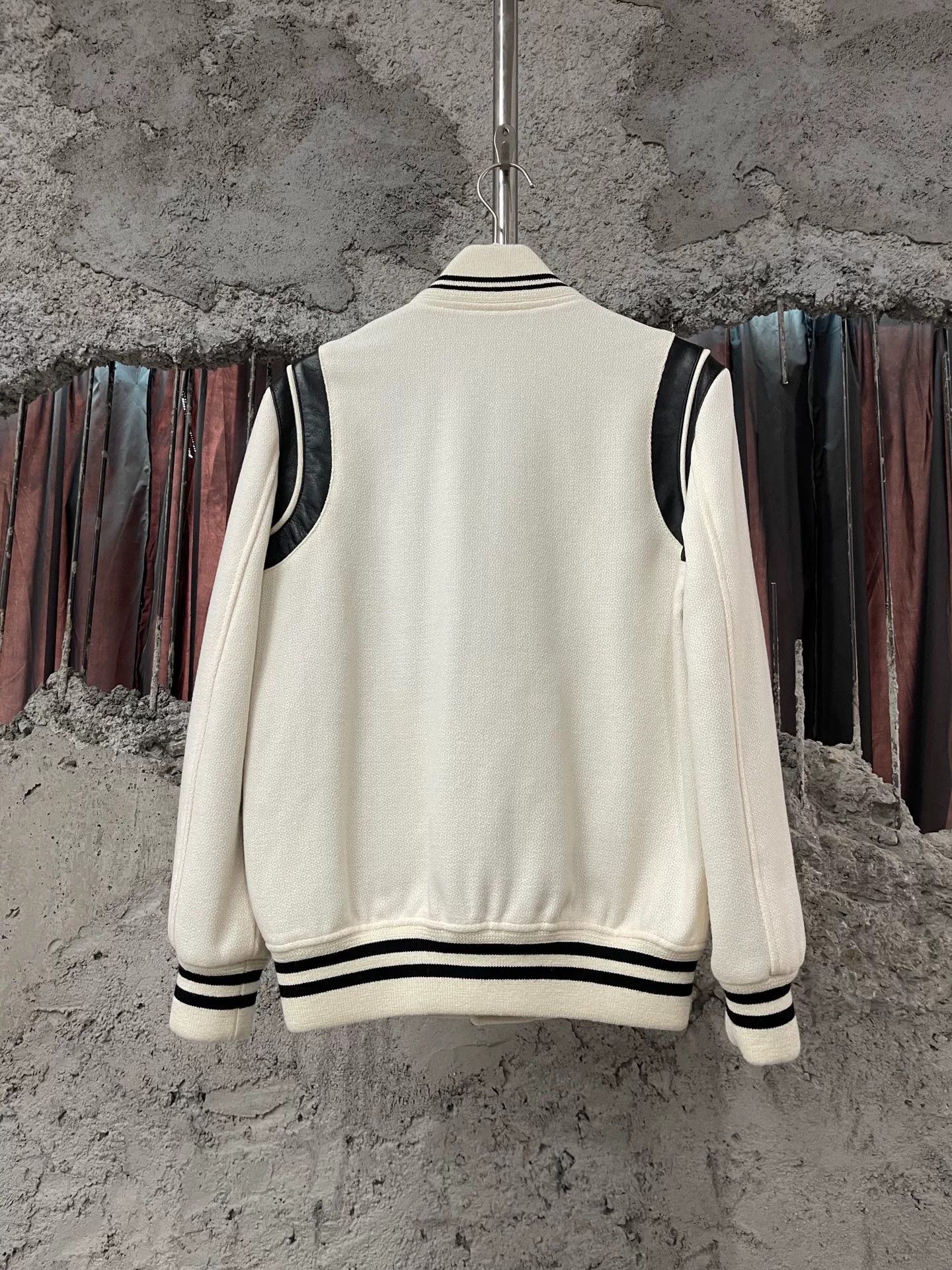Saint Laurent Paris Saint Laurent White Baseball Jacket Size US XS / EU 42 / 0 - 2 Thumbnail