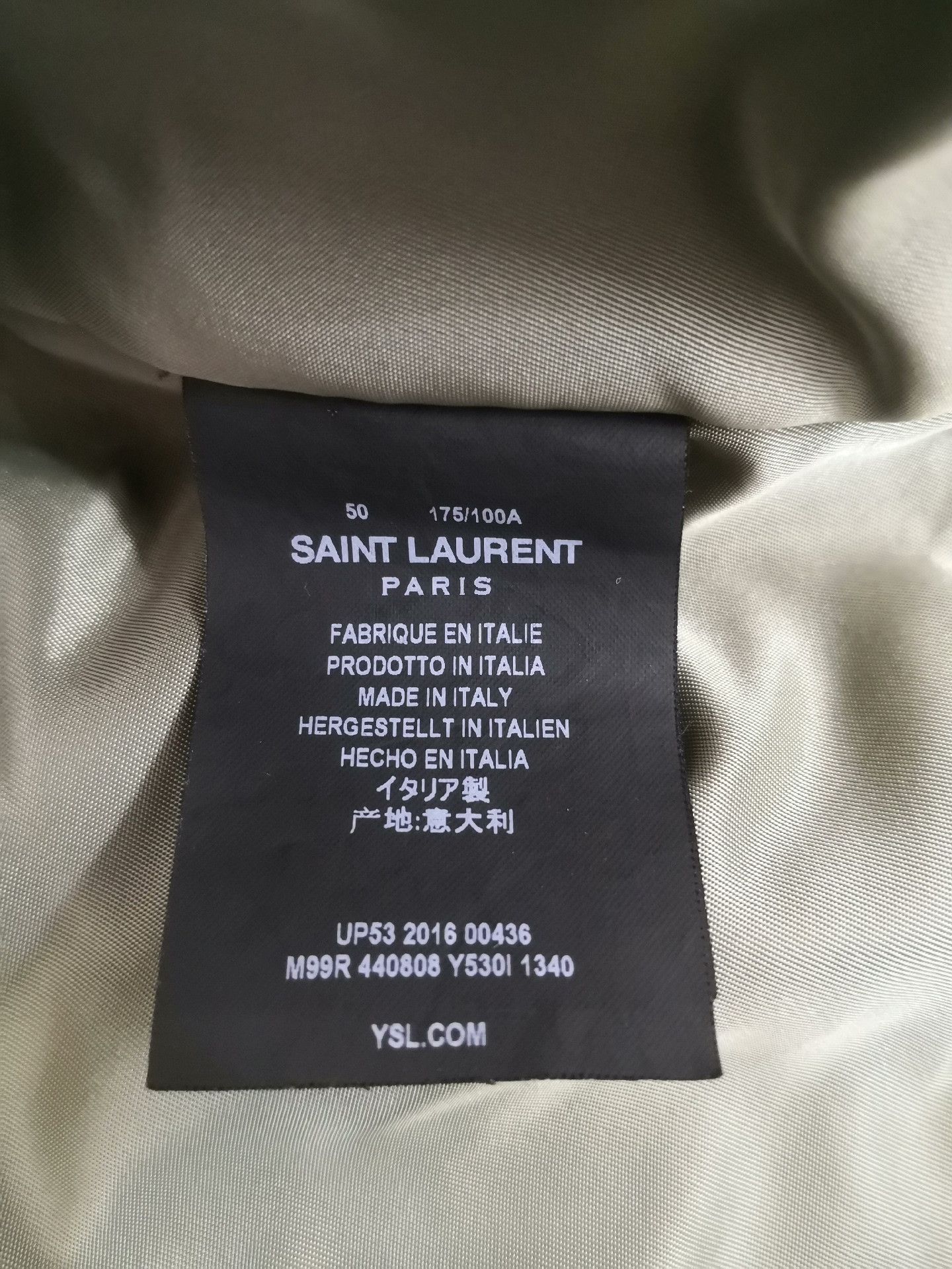 Saint Laurent Paris Saint Laurent SLP MA1 Olive Padded Jacket Size US M / EU 48-50 / 2 - 4 Thumbnail