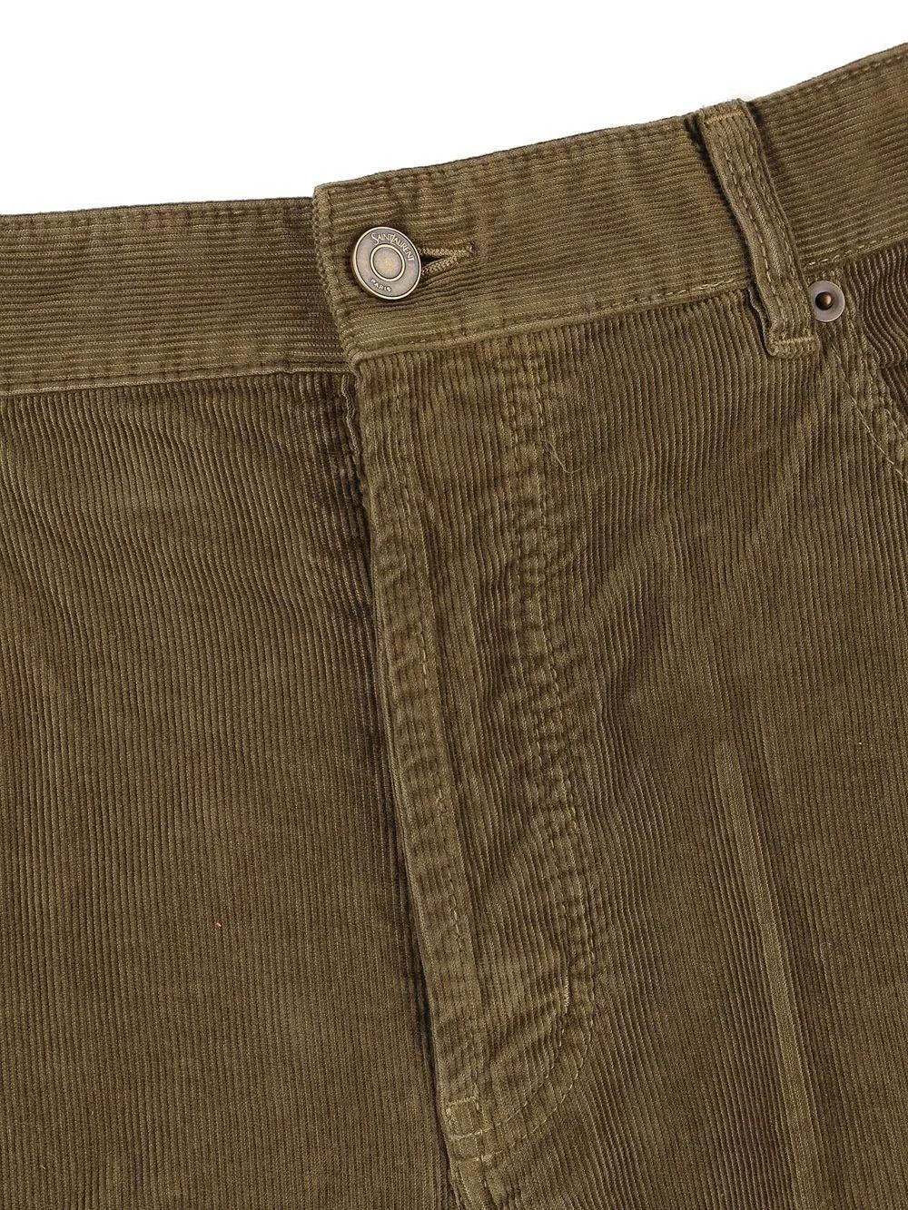 Saint Laurent Paris Saint Laurent Olive Corduroy Pants Size US 31 - 3 Thumbnail