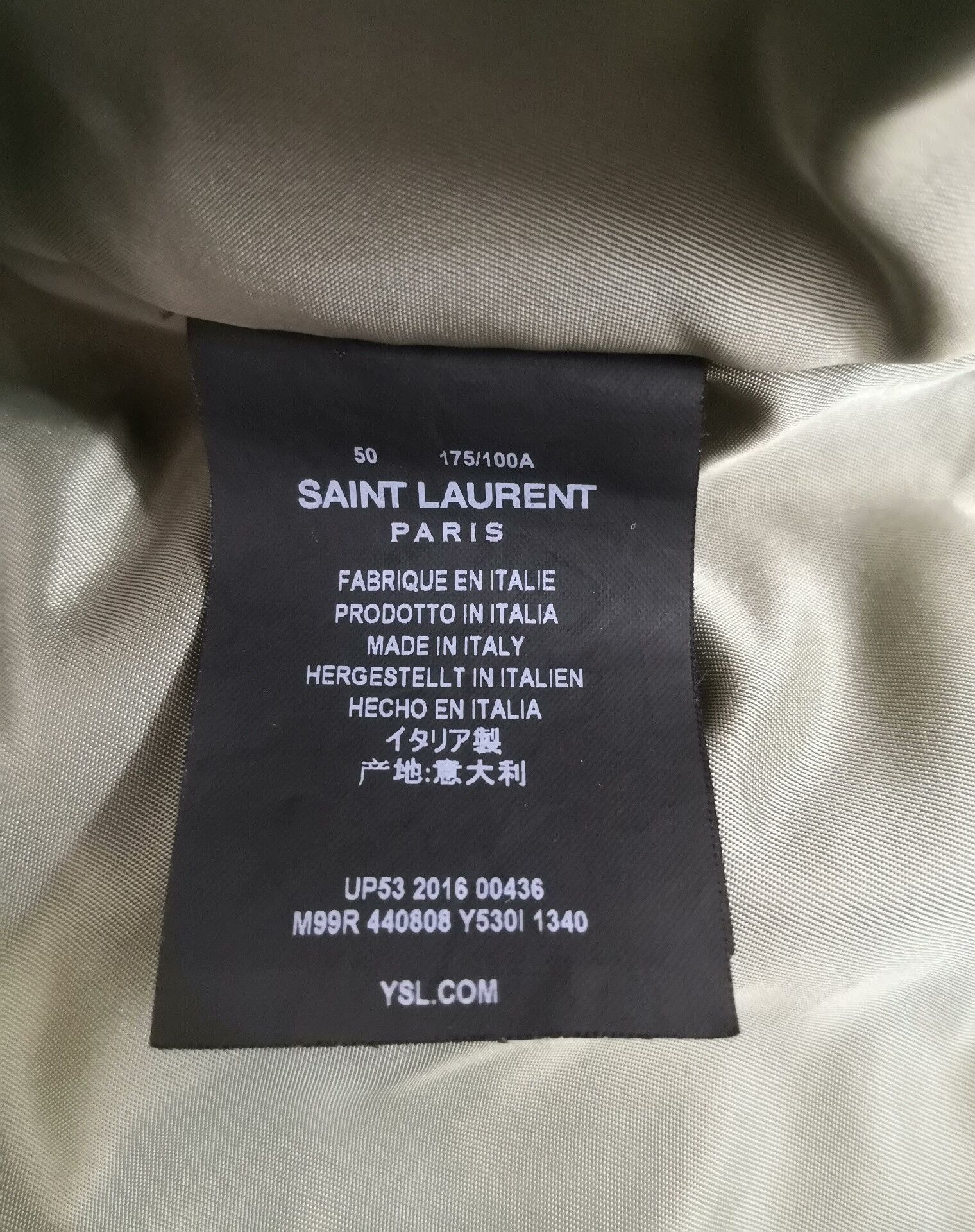 Saint Laurent Paris Saint Laurent MA1 Olive Green Padded Jacket Size US M / EU 48-50 / 2 - 4 Thumbnail