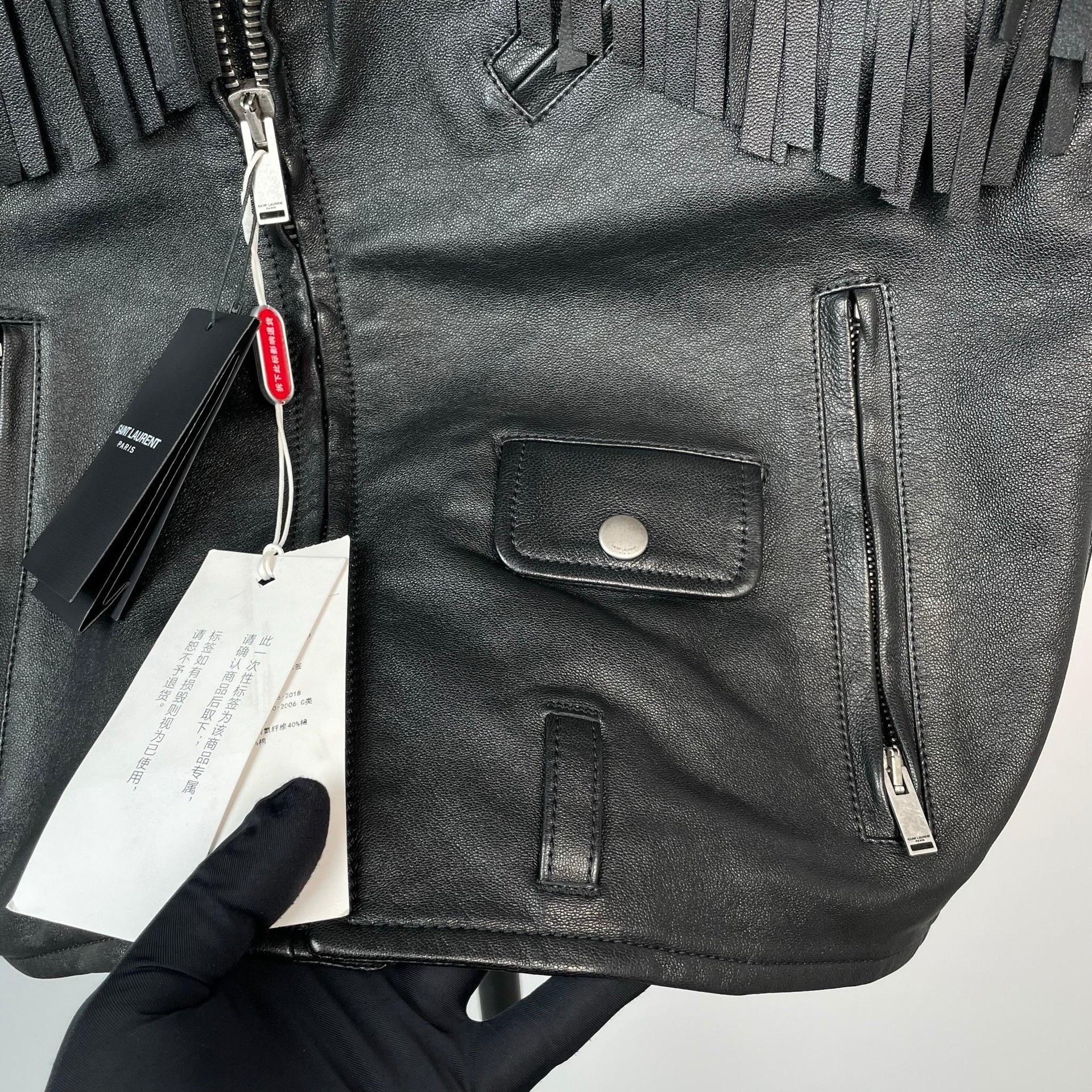 Saint Laurent Paris Saint Laurent Black Leather Fringe Vest Size S / US 4 / IT 40 - 9 Thumbnail
