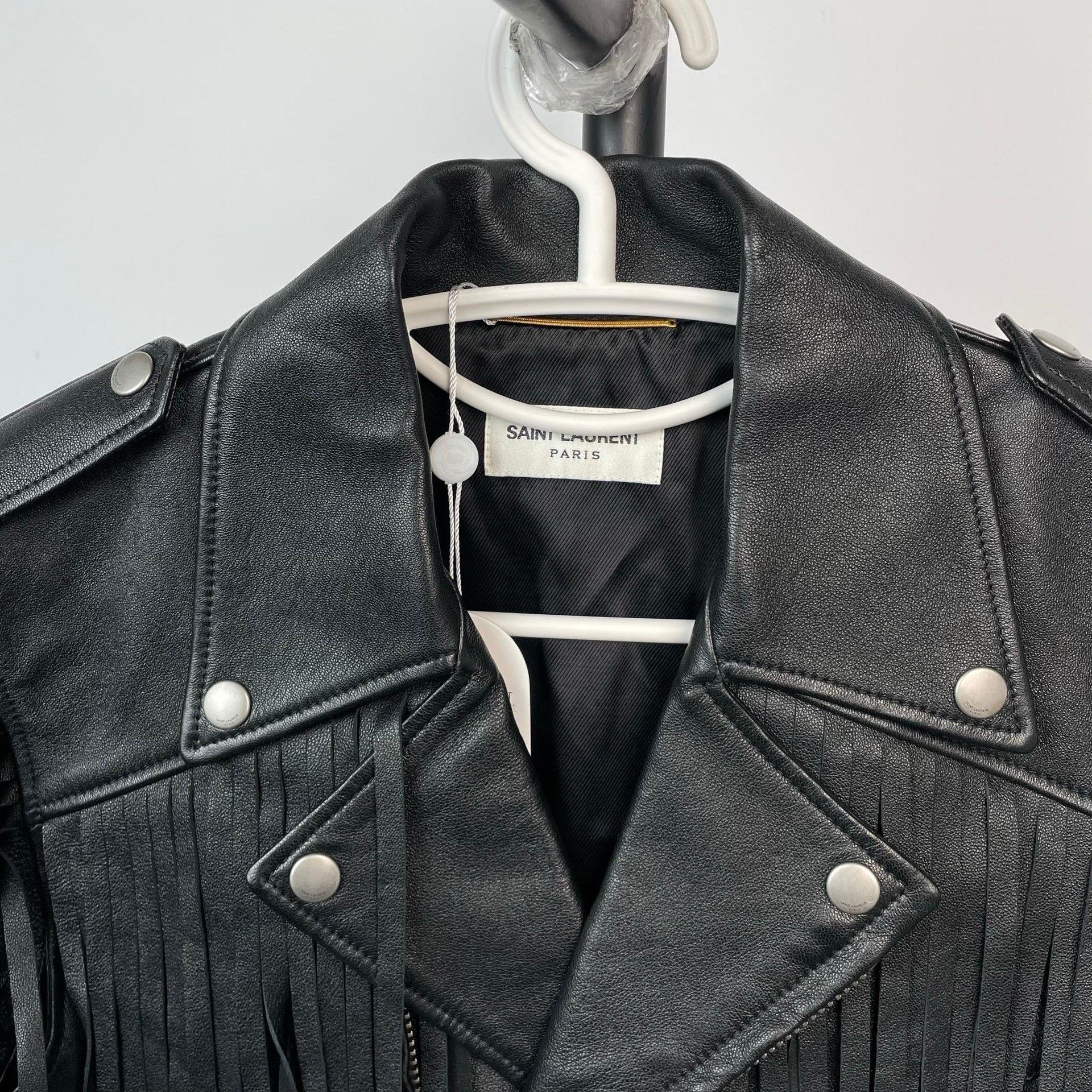 Saint Laurent Paris Saint Laurent Black Leather Fringe Vest Size S / US 4 / IT 40 - 4 Thumbnail
