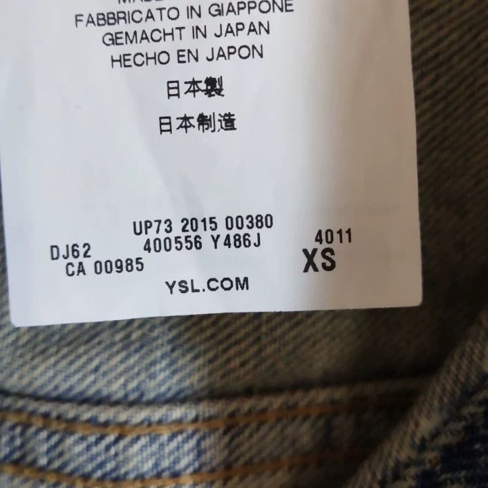 Saint Laurent Paris Saint Laurent Light Blue Denim Jacket Size XS / US 0-2 / IT 36-38 - 5 Thumbnail