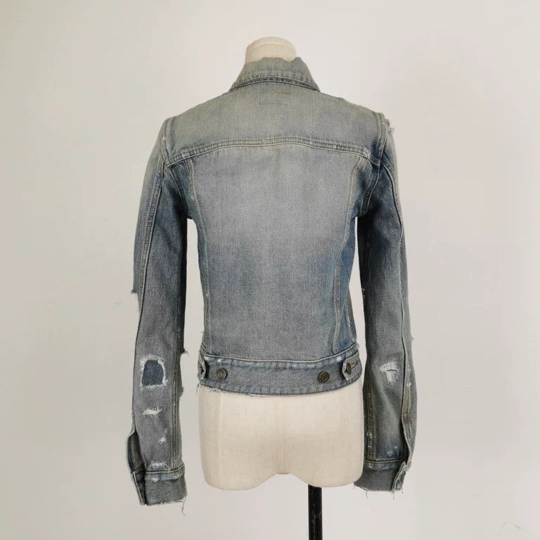 Saint Laurent Paris Saint Laurent Light Blue Denim Jacket Size XS / US 0-2 / IT 36-38 - 3 Thumbnail