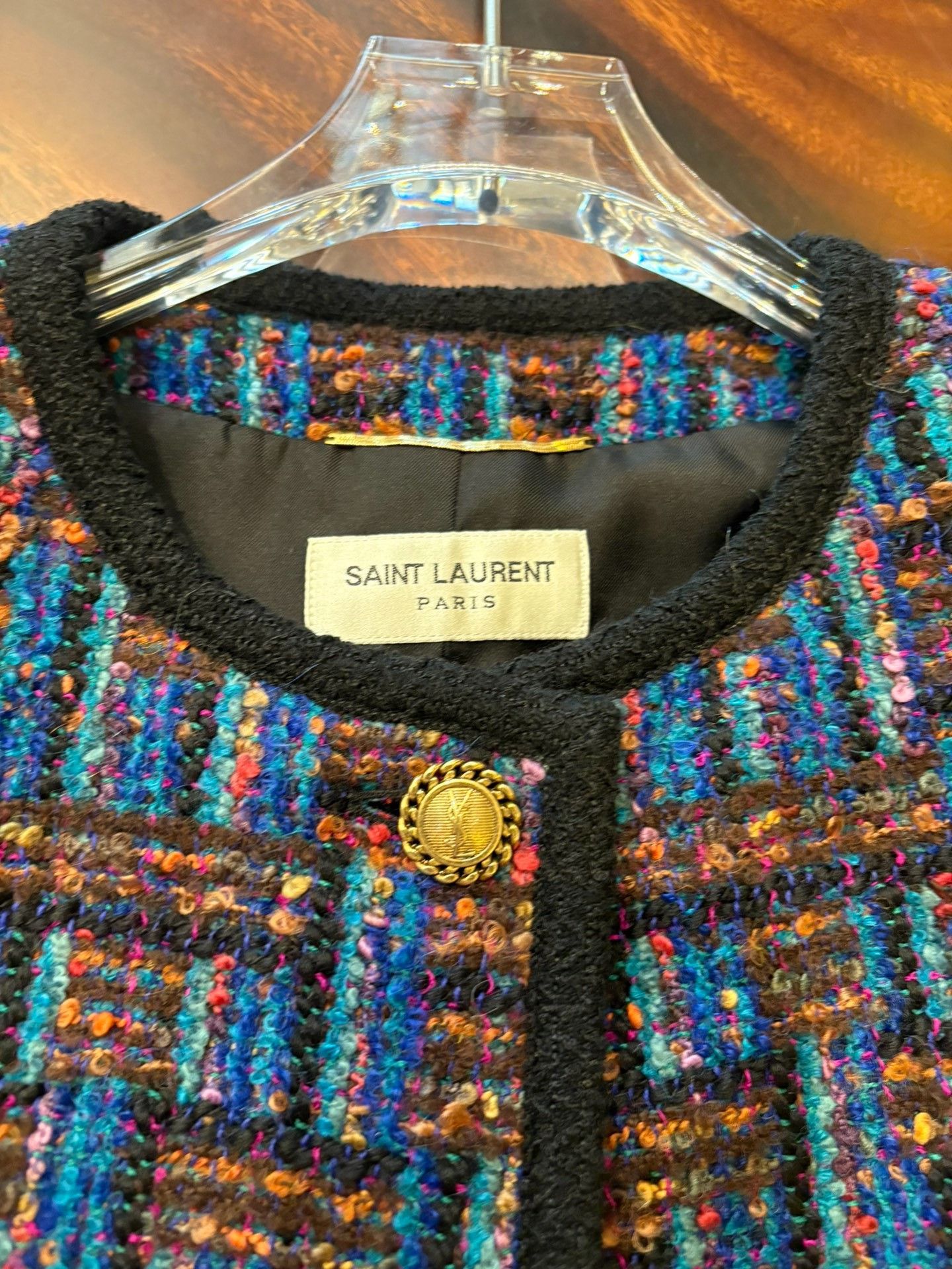 Saint Laurent Paris Saint Laurent Colorful Tweed Jacket Size S / US 4 / IT 40 - 5 Thumbnail