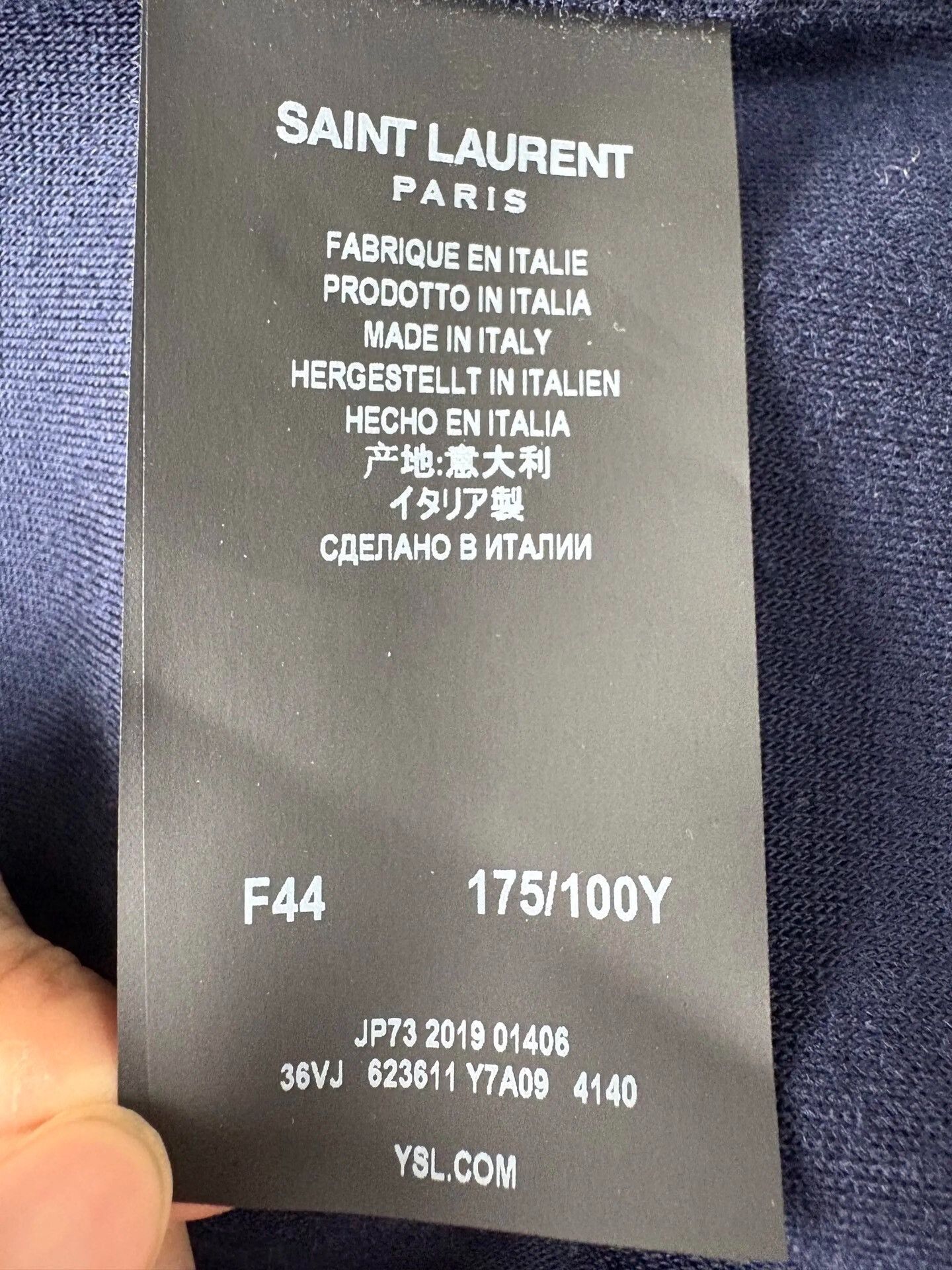 Saint Laurent Paris Saint Laurent Navy Wool Gold Embroidery Jacket Size US S / EU 44-46 / 1 - 7 Thumbnail