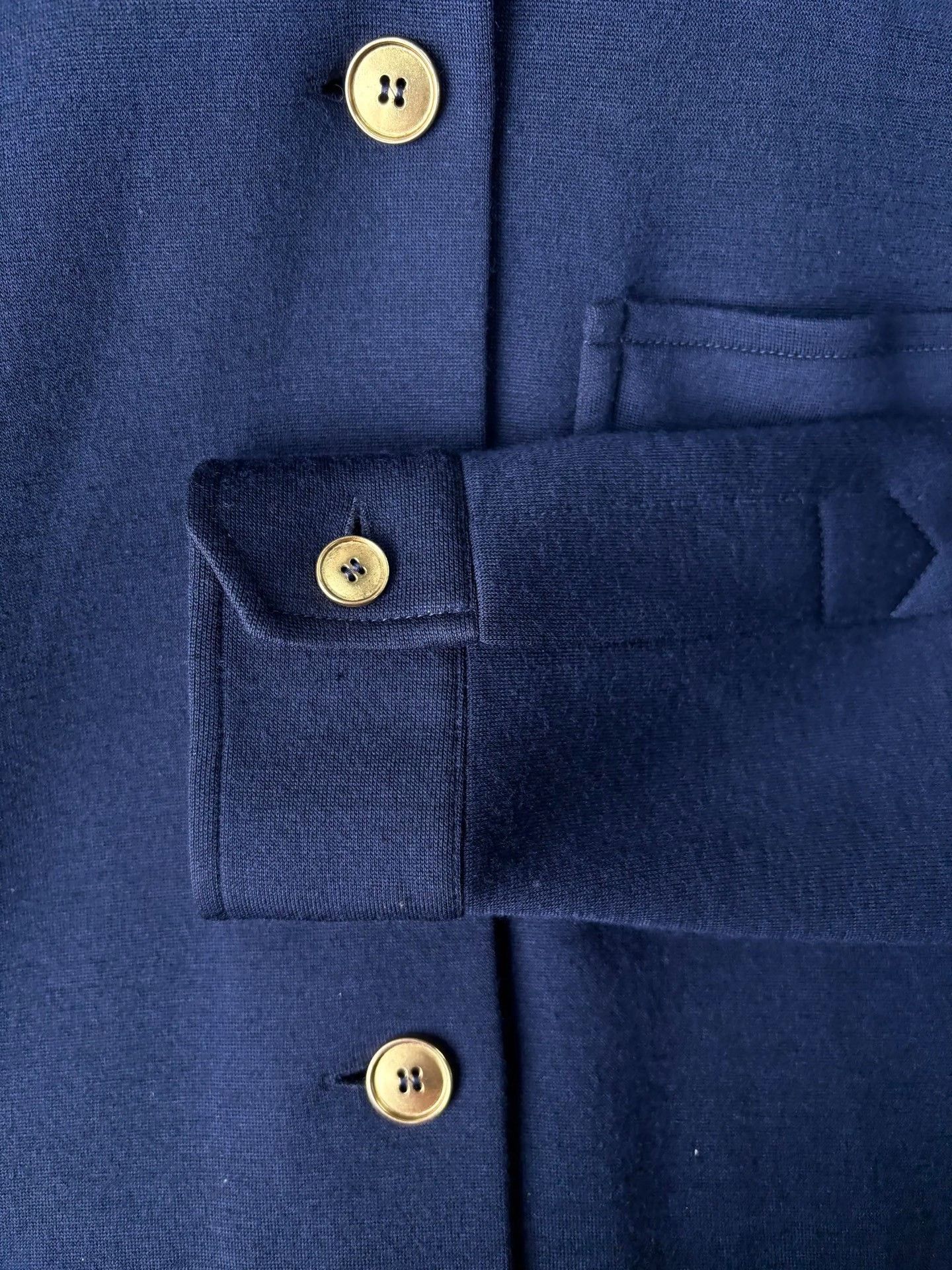 Saint Laurent Paris Saint Laurent Navy Wool Gold Embroidery Jacket Size US S / EU 44-46 / 1 - 3 Thumbnail