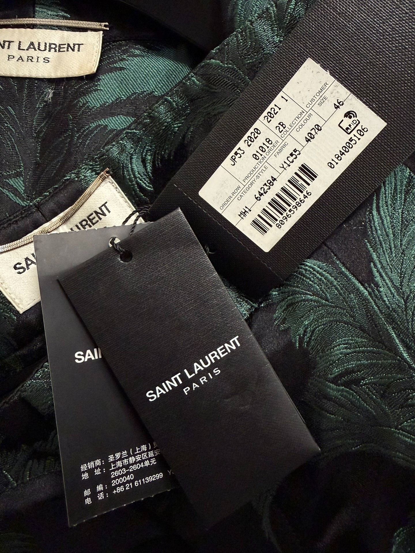 Saint Laurent Paris Saint Laurent Palm Leaf Suit Set Size US S / EU 44-46 / 1 - 5 Thumbnail