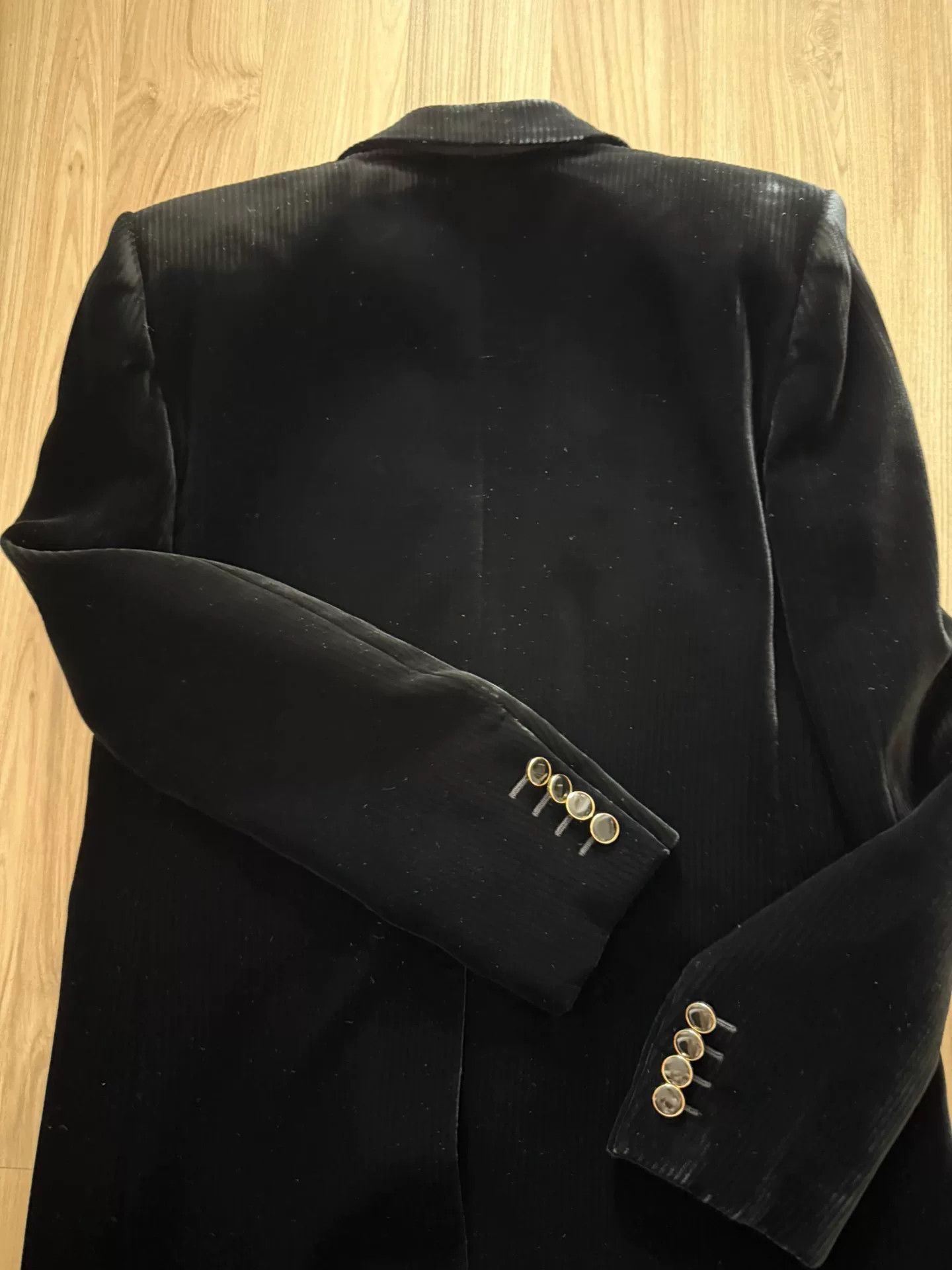 Saint Laurent Paris Saint Laurent Black Velvet Smoking Blazer Size S / US 4 / IT 40 - 3 Thumbnail