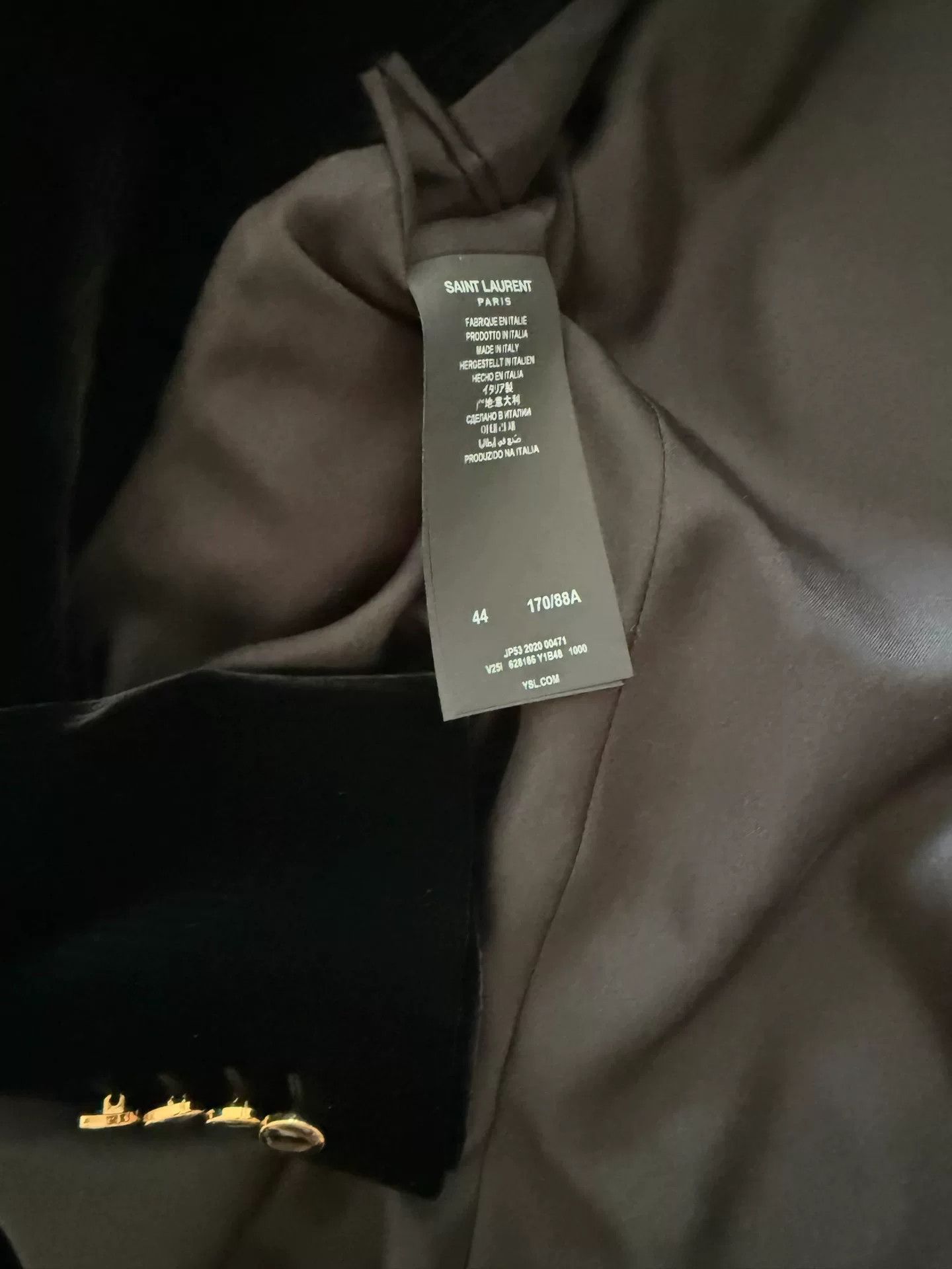 Saint Laurent Paris Saint Laurent Black Velvet Smoking Blazer Size S / US 4 / IT 40 - 4 Thumbnail