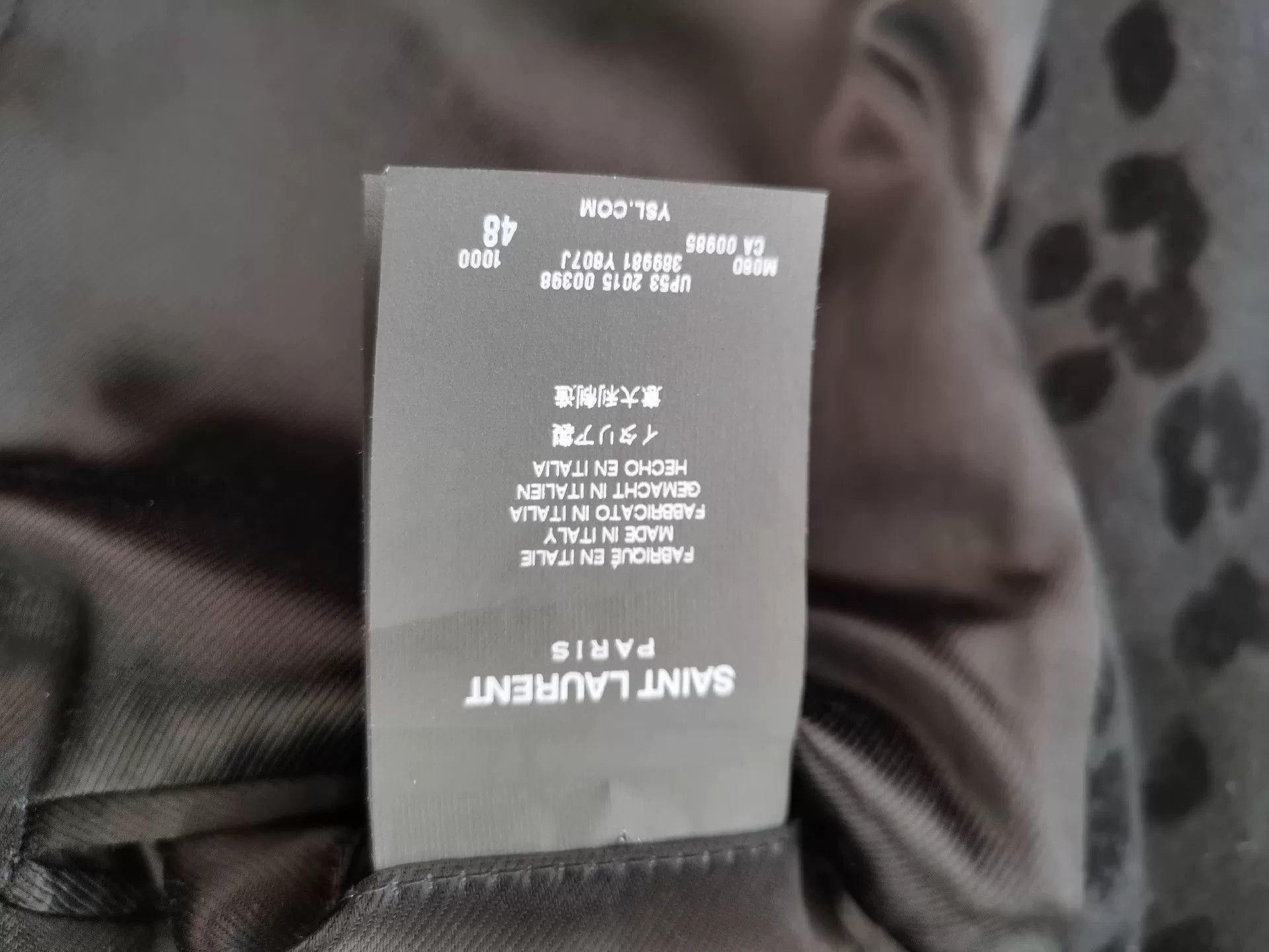 Saint Laurent Paris Saint Laurent Gray Leopard Print Coat Size US M / EU 48-50 / 2 - 8 Thumbnail