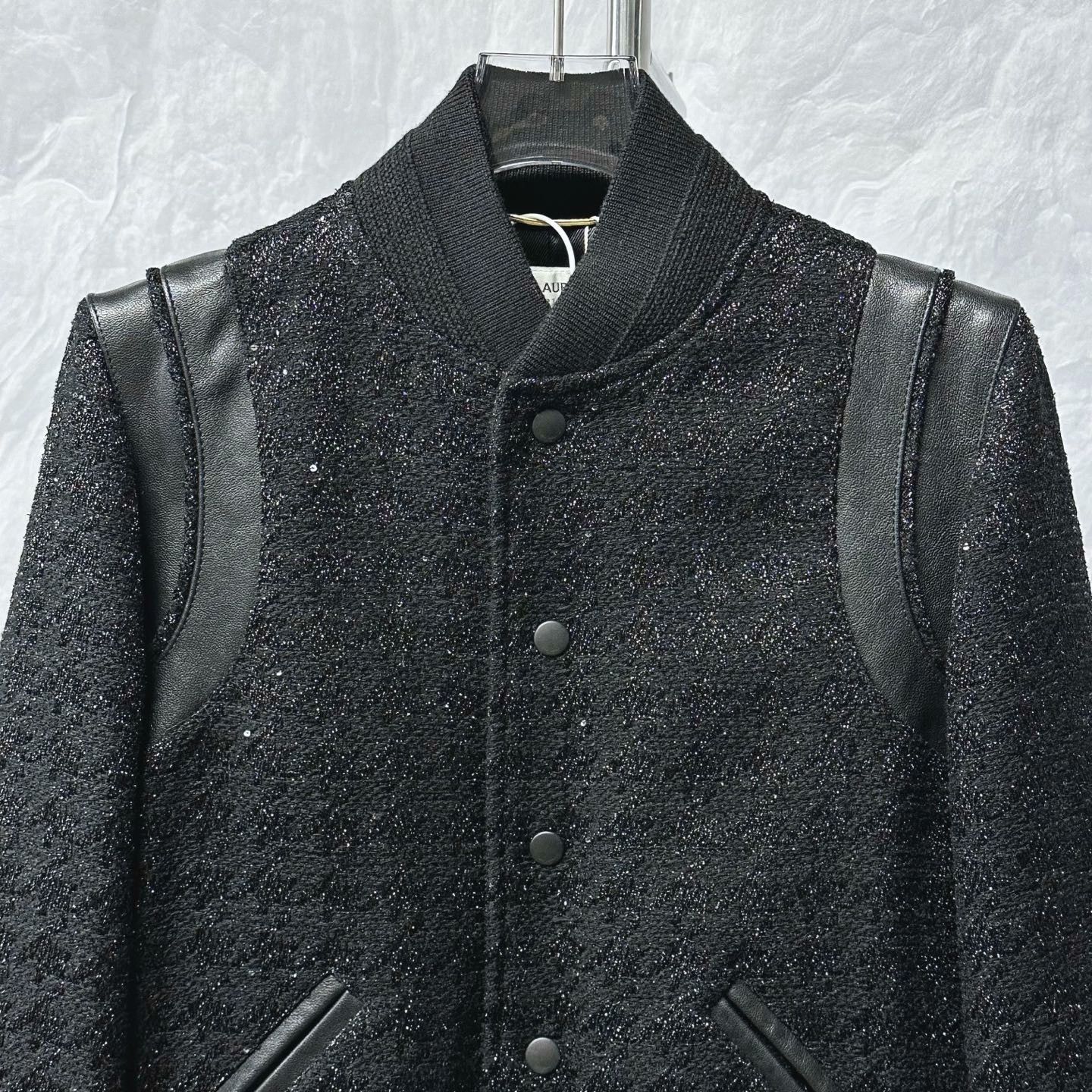 Saint Laurent Paris Saint Laurent Sequin Baseball Jacket Size XS / US 0-2 / IT 36-38 - 2 Thumbnail