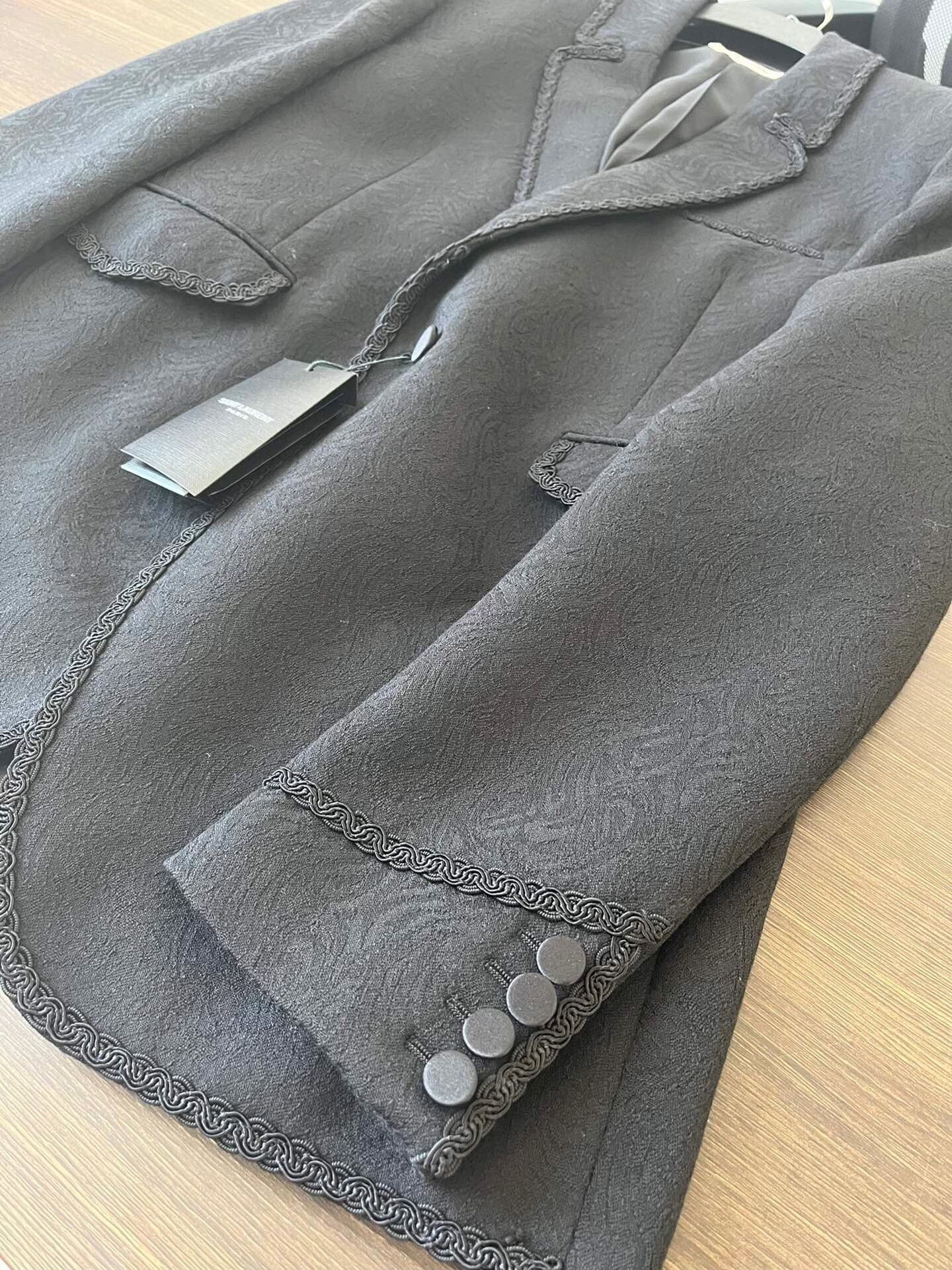 Saint Laurent Paris Saint Laurent Dark Gray Wool Blazer Size US S / EU 44-46 / 1 - 4 Thumbnail