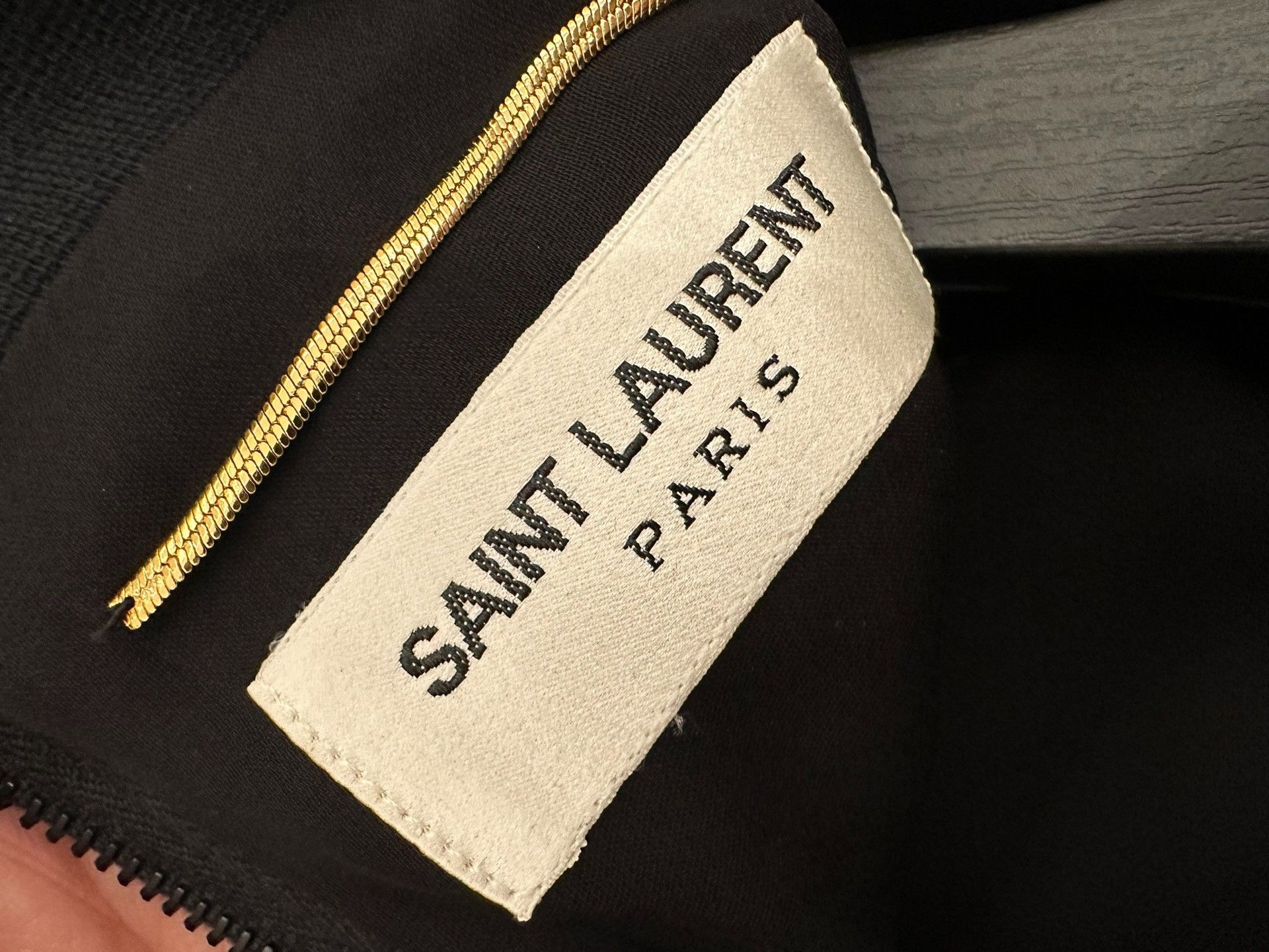 Saint Laurent Paris SAINT LAURENT Pearl-Embellished Black Dress Size XS / US 0-2 / IT 36-38 - 4 Thumbnail