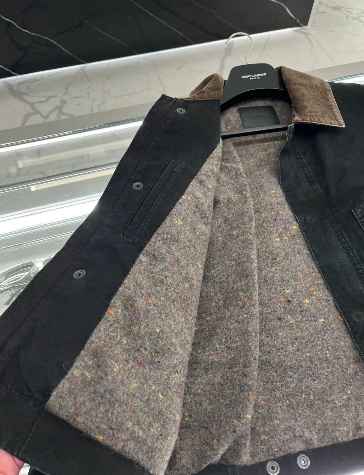 Saint Laurent Paris Saint Laurent Washed Black Denim Jacket Size US M / EU 48-50 / 2 - 2 Thumbnail