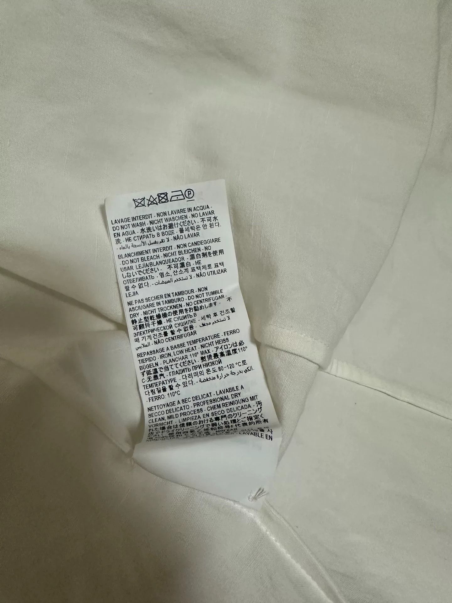 Saint Laurent Paris Saint Laurent White Cotton-Linen Shirt Size S / US 4 / IT 40 - 7 Thumbnail