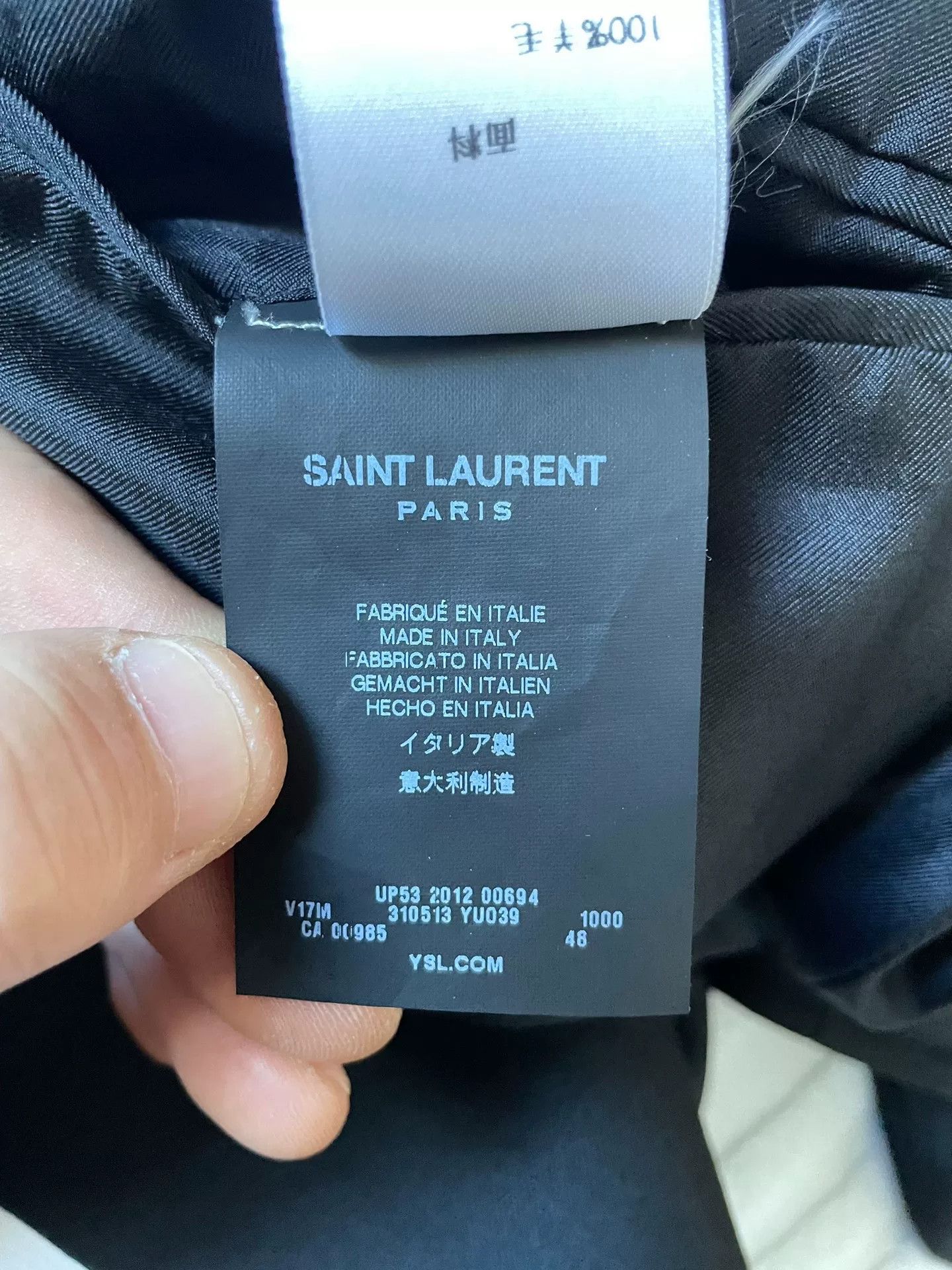 Saint Laurent Paris Saint Laurent Black Leather Collar Double-Breasted Blazer Size US M / EU 48-50 / 2 - 4 Thumbnail