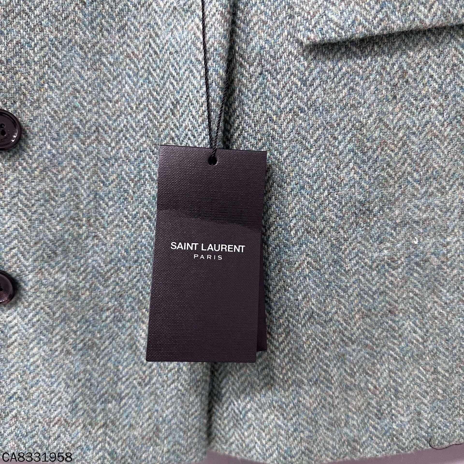 Saint Laurent Paris Saint Laurent Mint Green Double-Breasted Blazer Size XS / US 0-2 / IT 36-38 - 5 Thumbnail