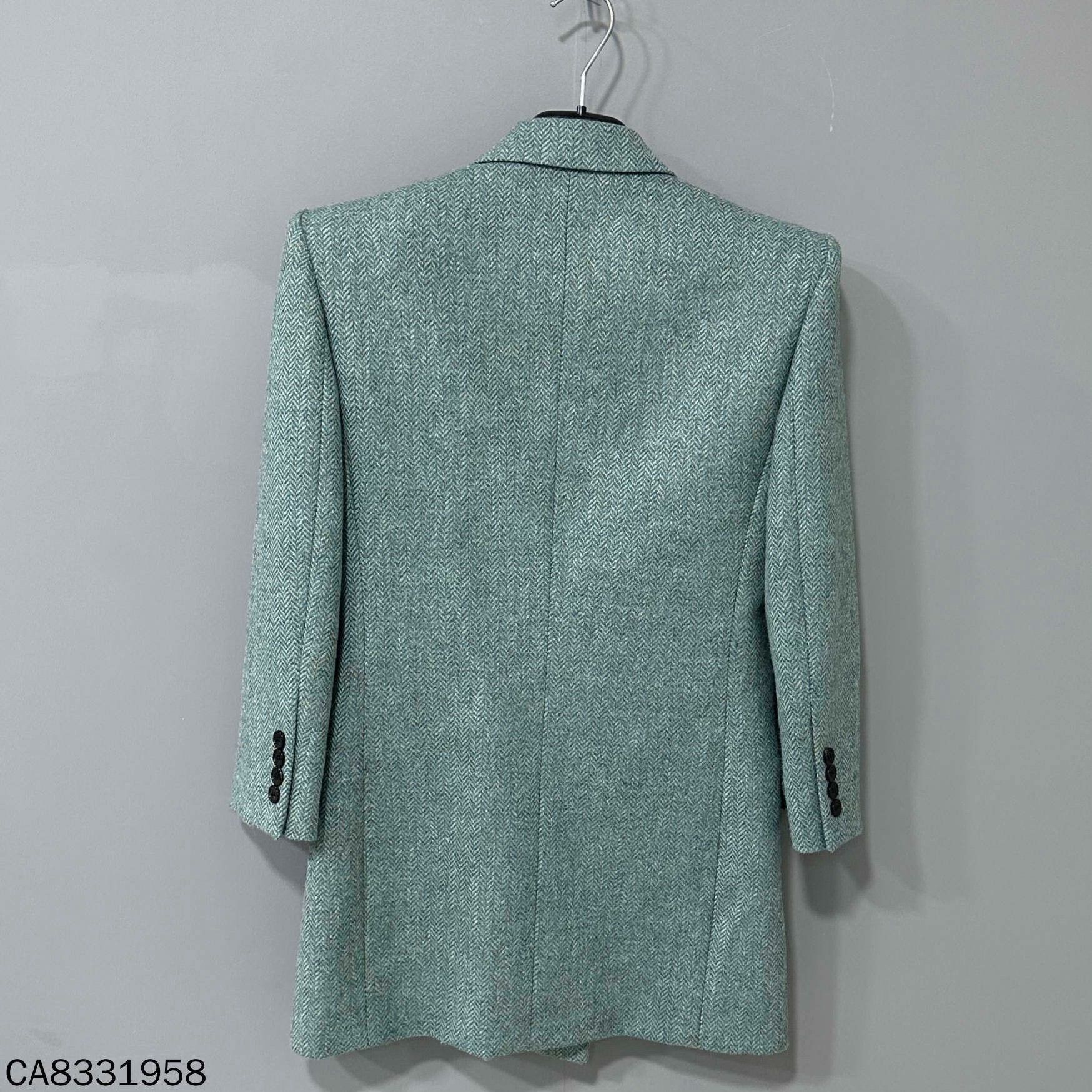Saint Laurent Paris Saint Laurent Mint Green Double-Breasted Blazer Size XS / US 0-2 / IT 36-38 - 2 Thumbnail
