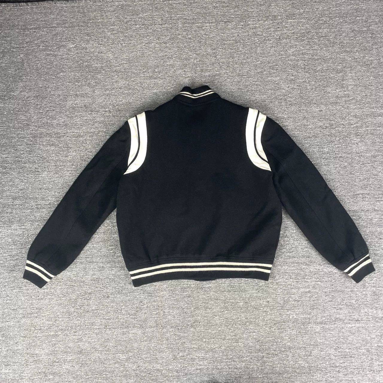 Saint Laurent Paris Saint Laurent Black White Varsity Jacket Size US M / EU 48-50 / 2 - 2 Thumbnail