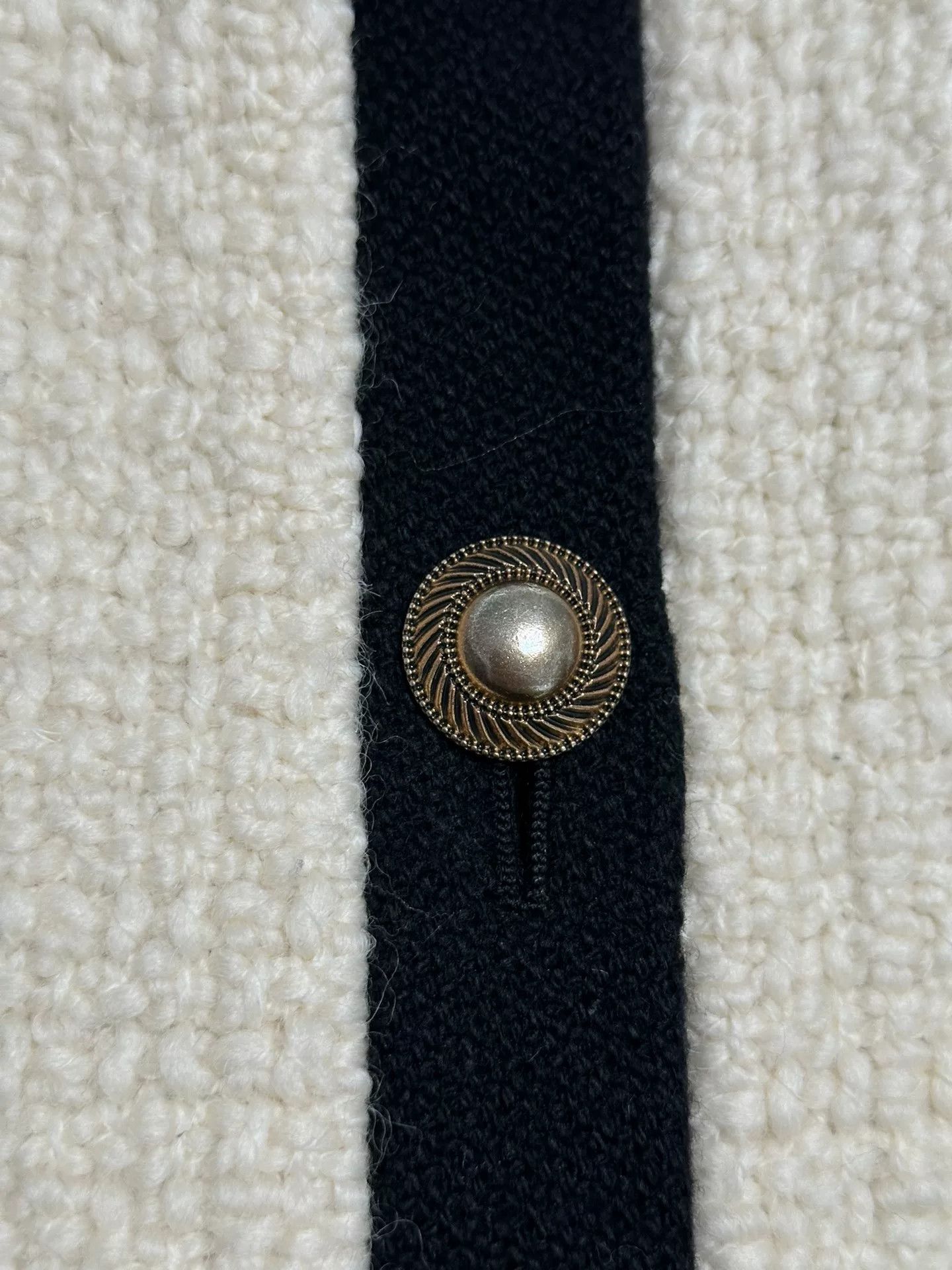 Saint Laurent Paris Saint Laurent White Tweed Jacket Size S / US 4 / IT 40 - 3 Thumbnail