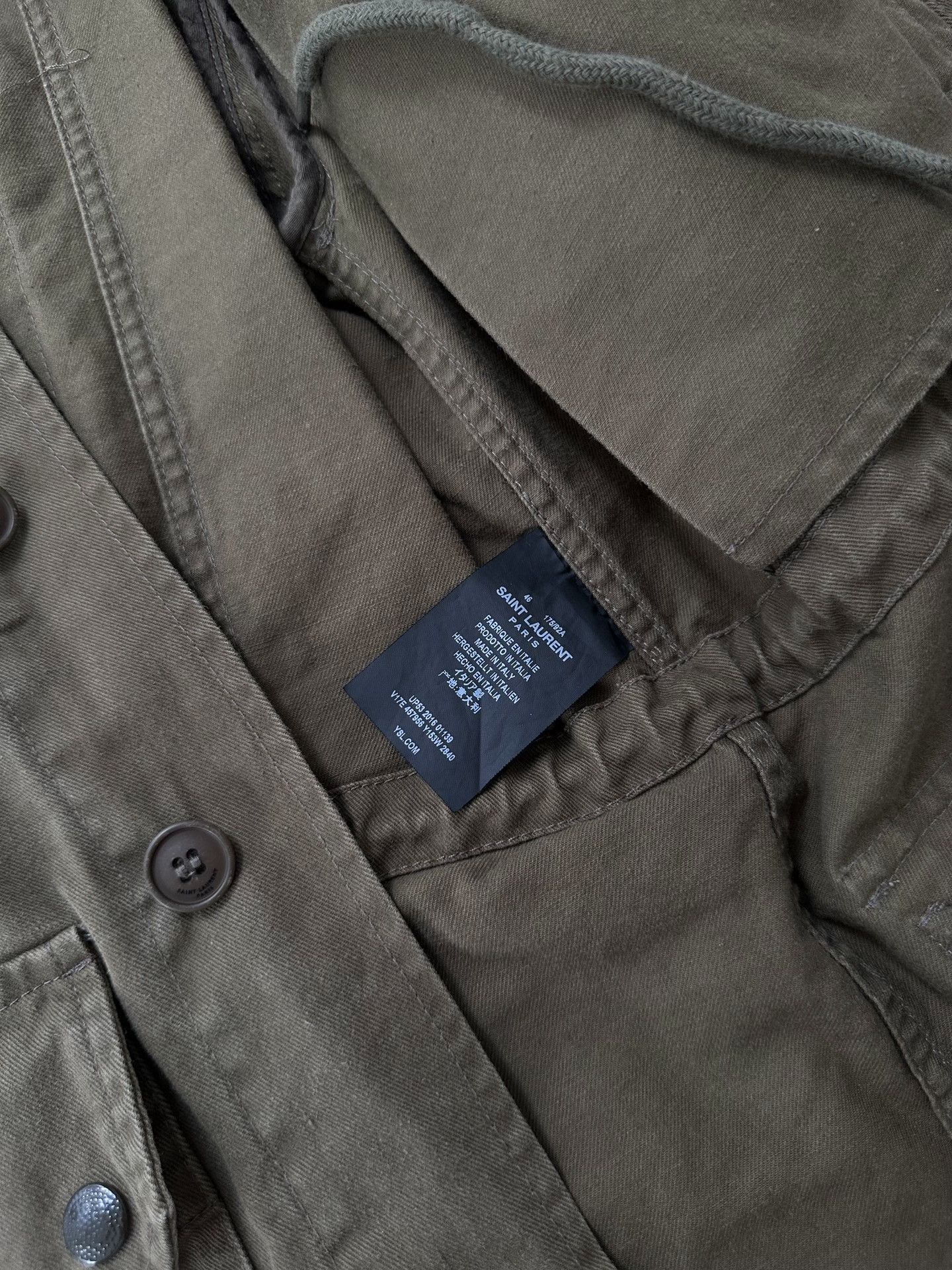 Saint Laurent Paris Saint Laurent Olive Green Shark Jacket Size US S / EU 44-46 / 1 - 6 Thumbnail