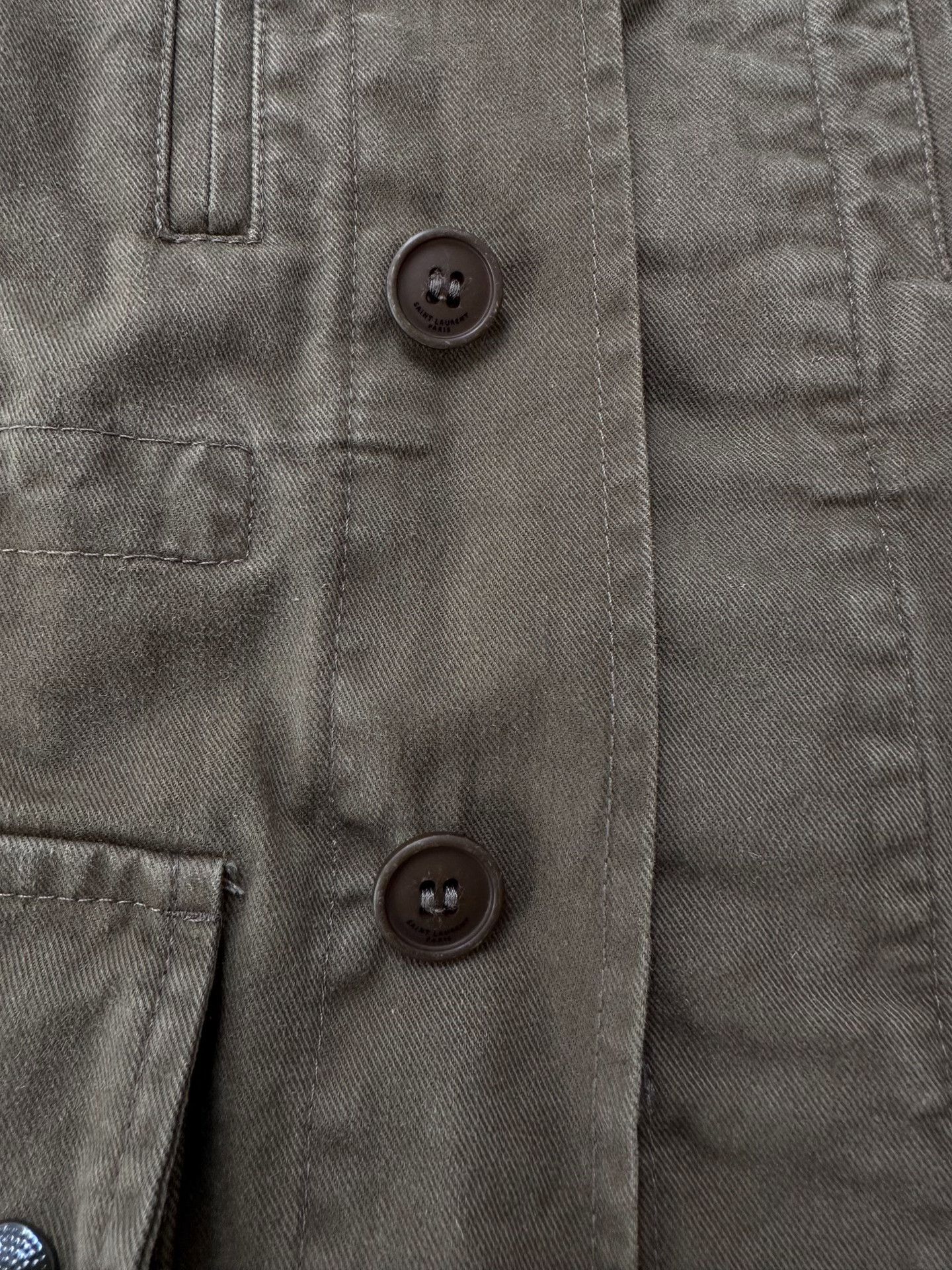 Saint Laurent Paris Saint Laurent Olive Green Shark Jacket Size US S / EU 44-46 / 1 - 4 Thumbnail