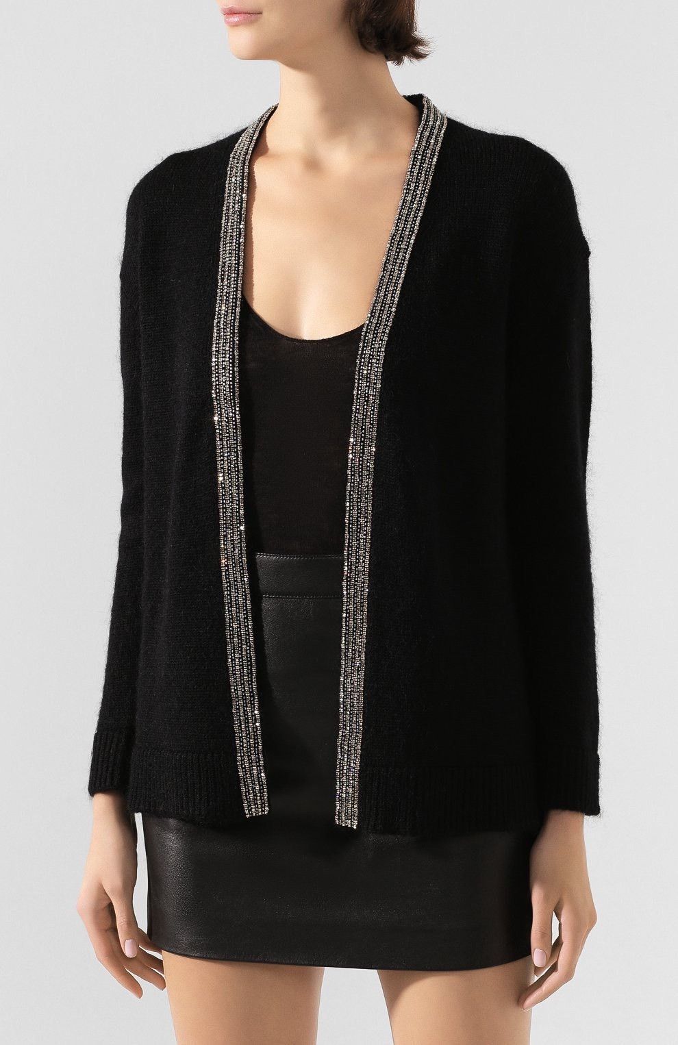 Saint Laurent Paris Saint Laurent Women's V-Neck Knit Cardigan Size S / US 4 / IT 40 - 4 Thumbnail