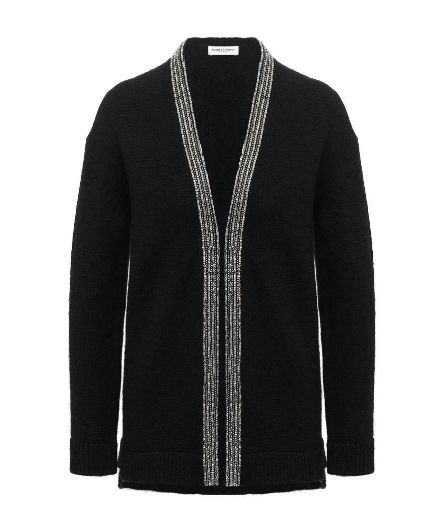 Saint Laurent Paris Saint Laurent Women's V-Neck Knit Cardigan Size S / US 4 / IT 40 - 7 Thumbnail