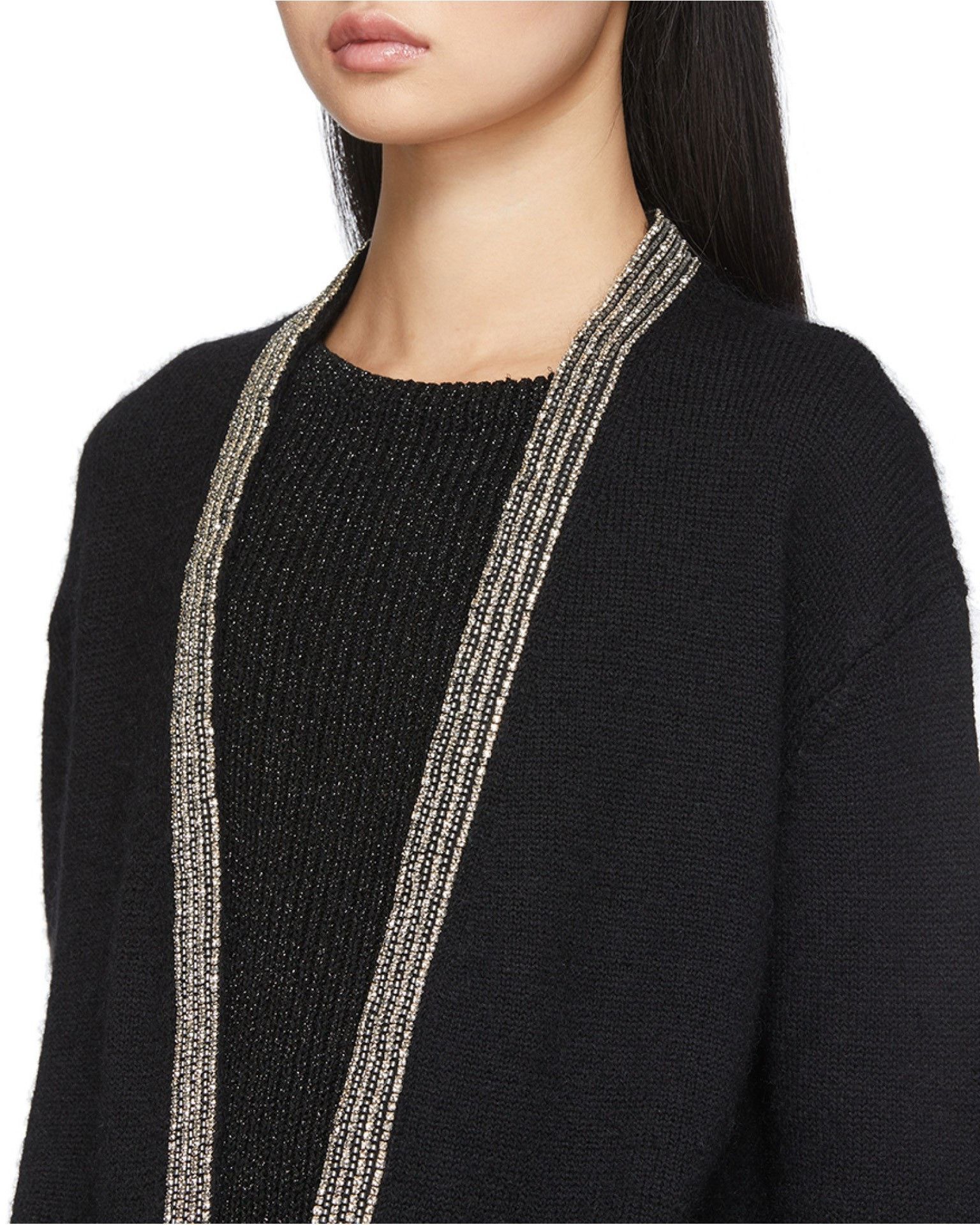 Saint Laurent Paris Saint Laurent Women's V-Neck Knit Cardigan Size S / US 4 / IT 40 - 3 Thumbnail