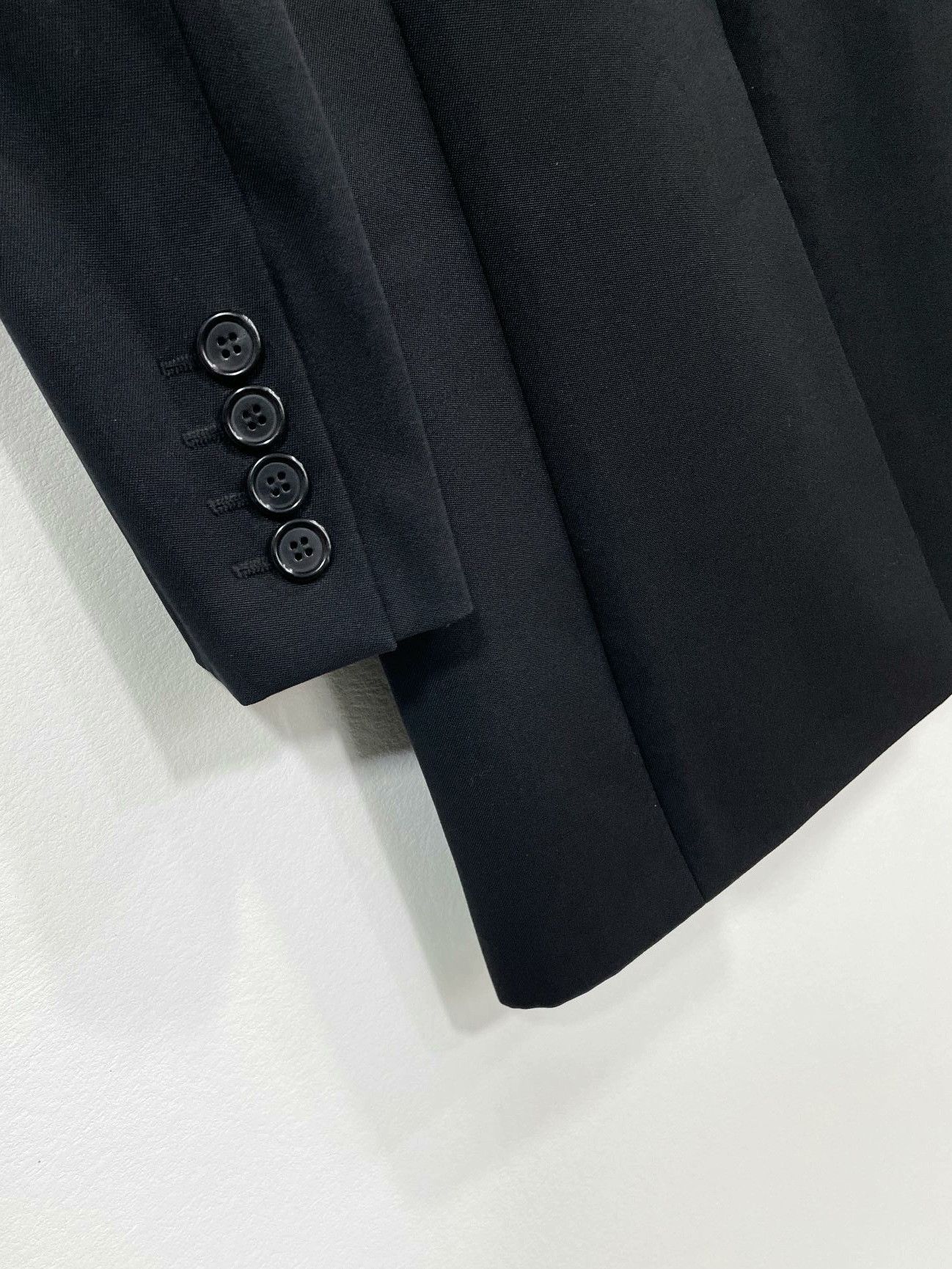 Saint Laurent Paris SAINT LAURENT Men's Black Wool Coat Size US S / EU 44-46 / 1 - 7 Thumbnail