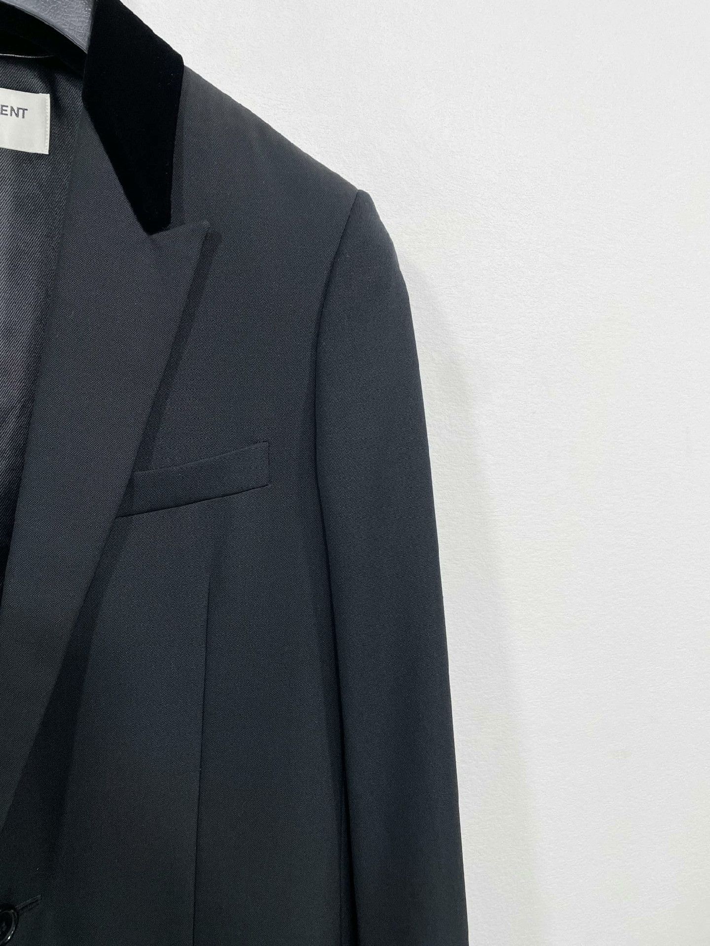 Saint Laurent Paris SAINT LAURENT Men's Black Wool Coat Size US S / EU 44-46 / 1 - 3 Thumbnail