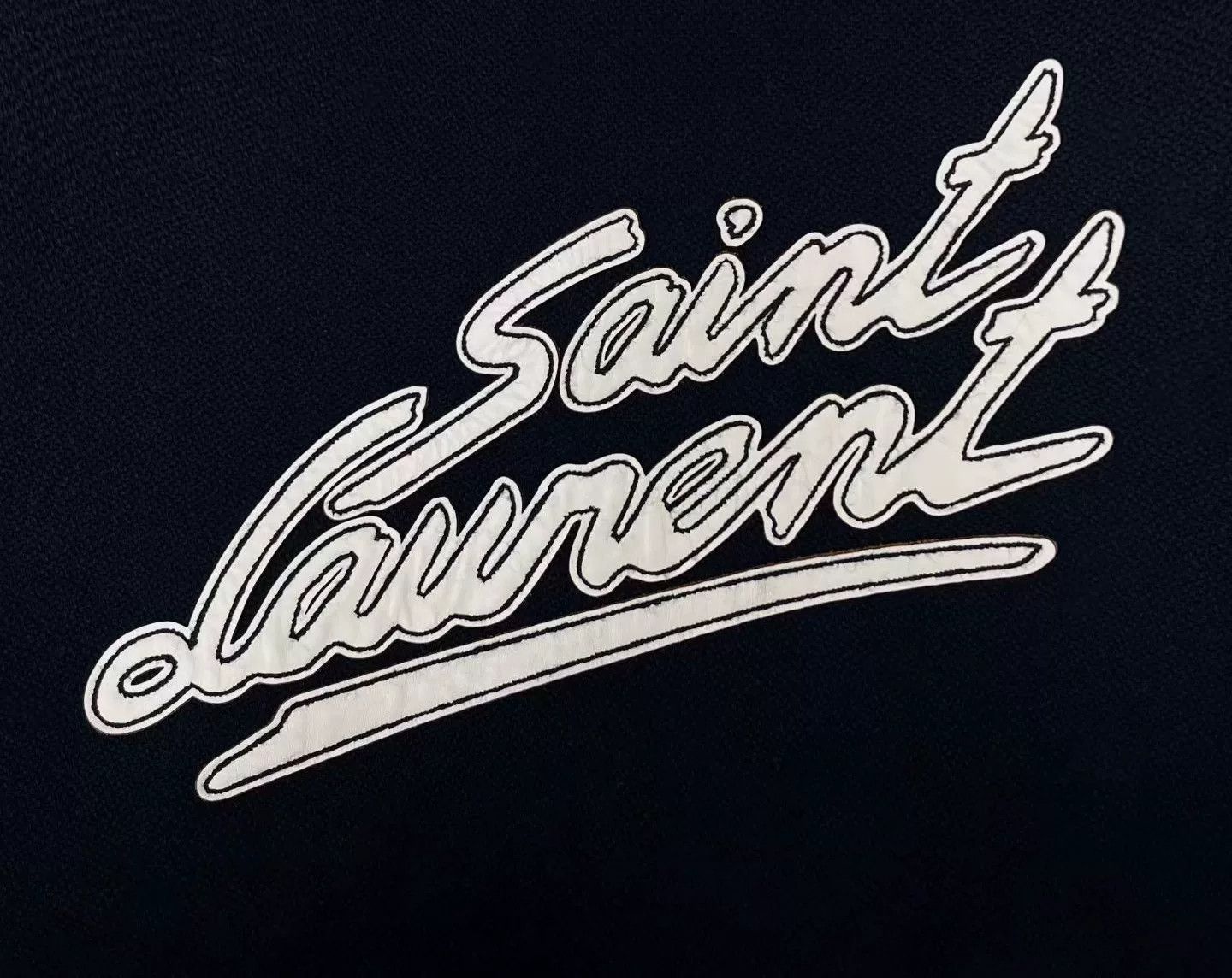 Saint Laurent Paris Saint Laurent Black White Trim Baseball Jacket Size US M / EU 48-50 / 2 - 5 Thumbnail