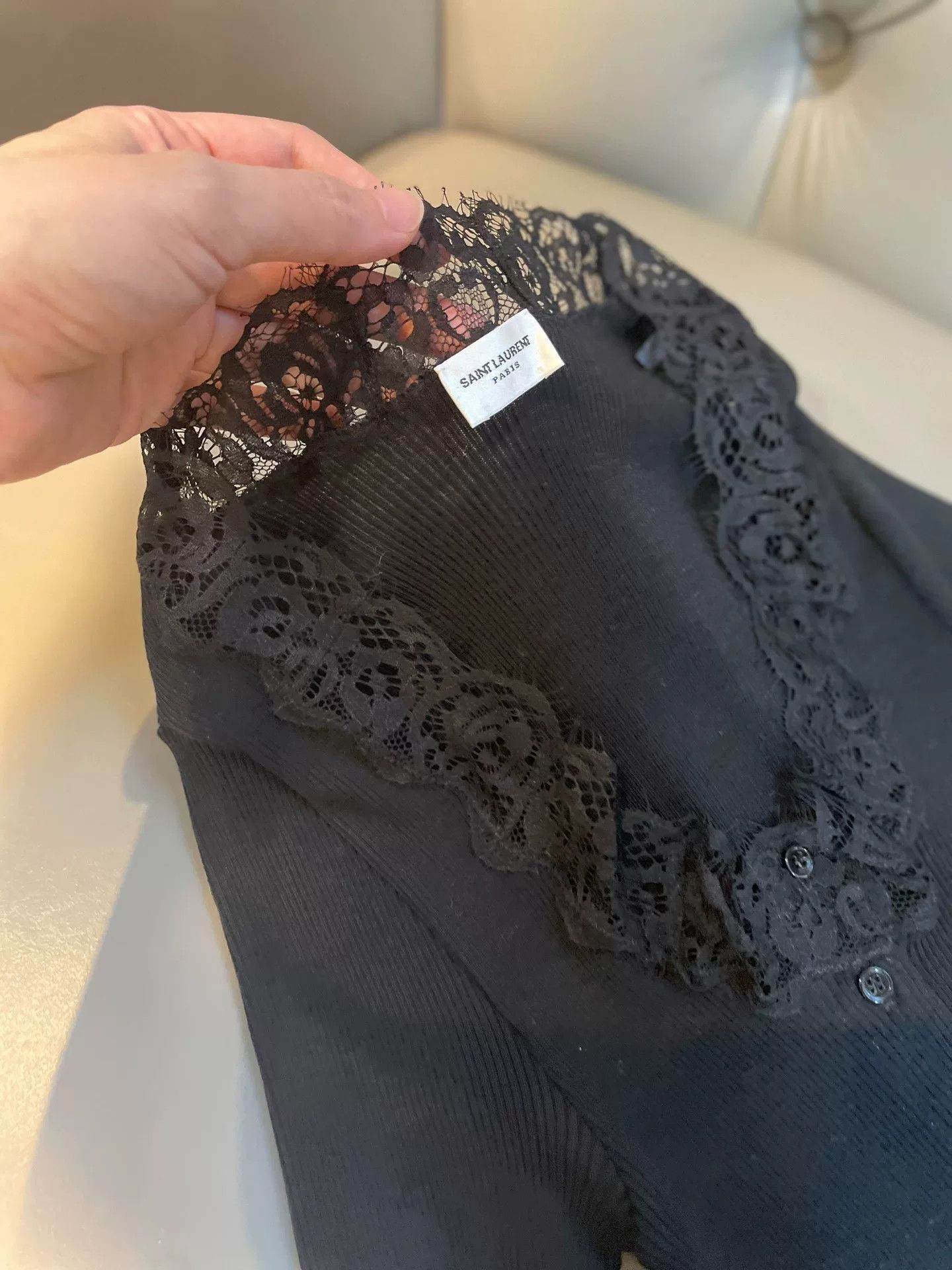 Saint Laurent Paris Saint Laurent Knit Lace Cardigan Size XS / US 0-2 / IT 36-38 - 3 Thumbnail