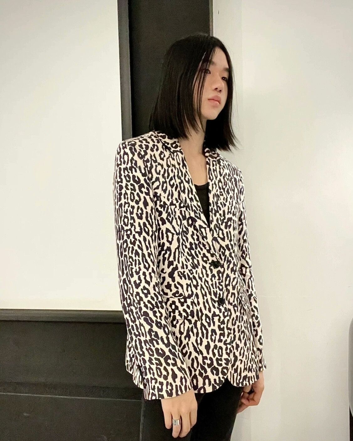 Saint Laurent Paris Saint Laurent Black White Leopard Blazer Size US M / EU 48-50 / 2 - 6 Thumbnail