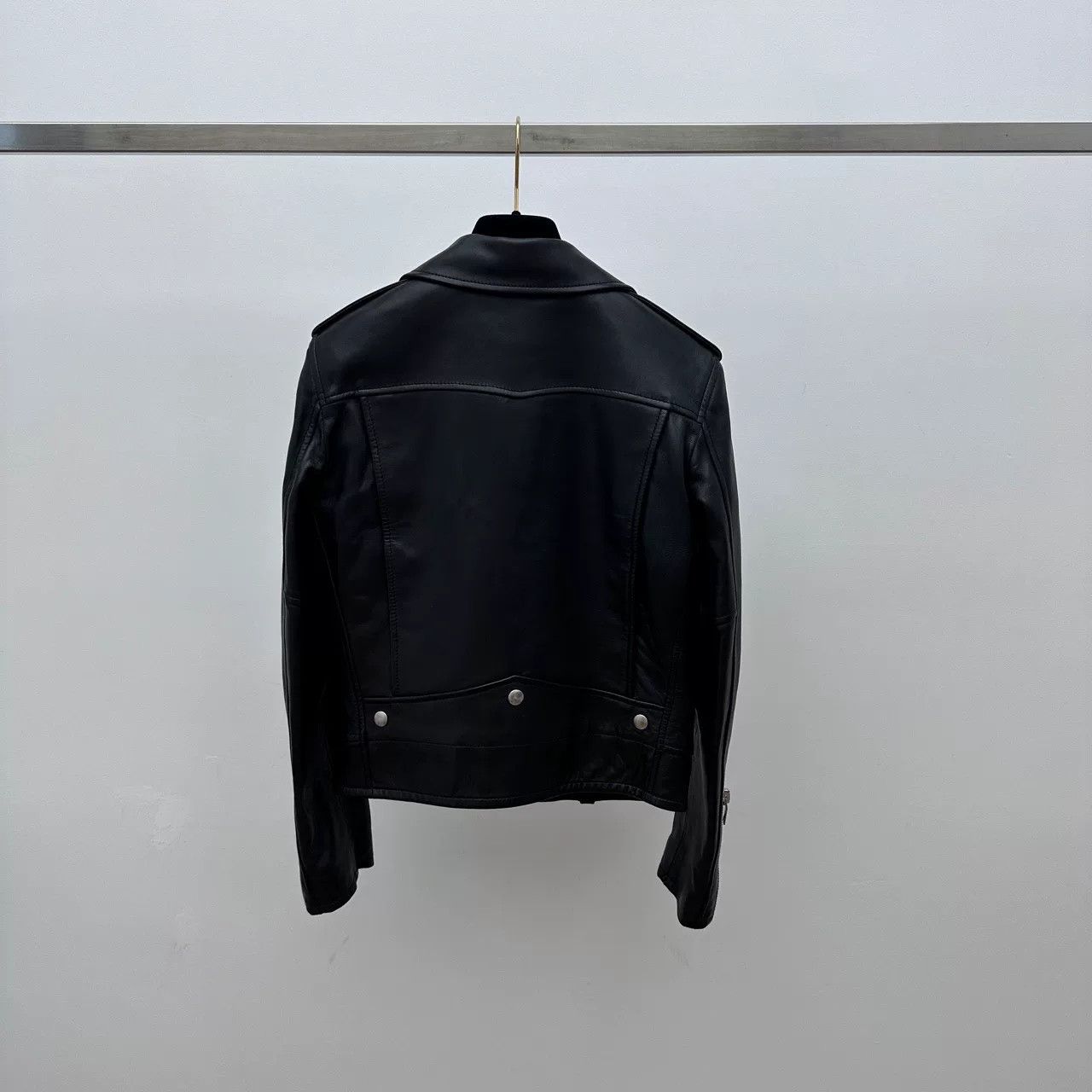 Saint Laurent Paris Saint Laurent Black Biker Leather Jacket Size XS / US 0-2 / IT 36-38 - 2 Thumbnail
